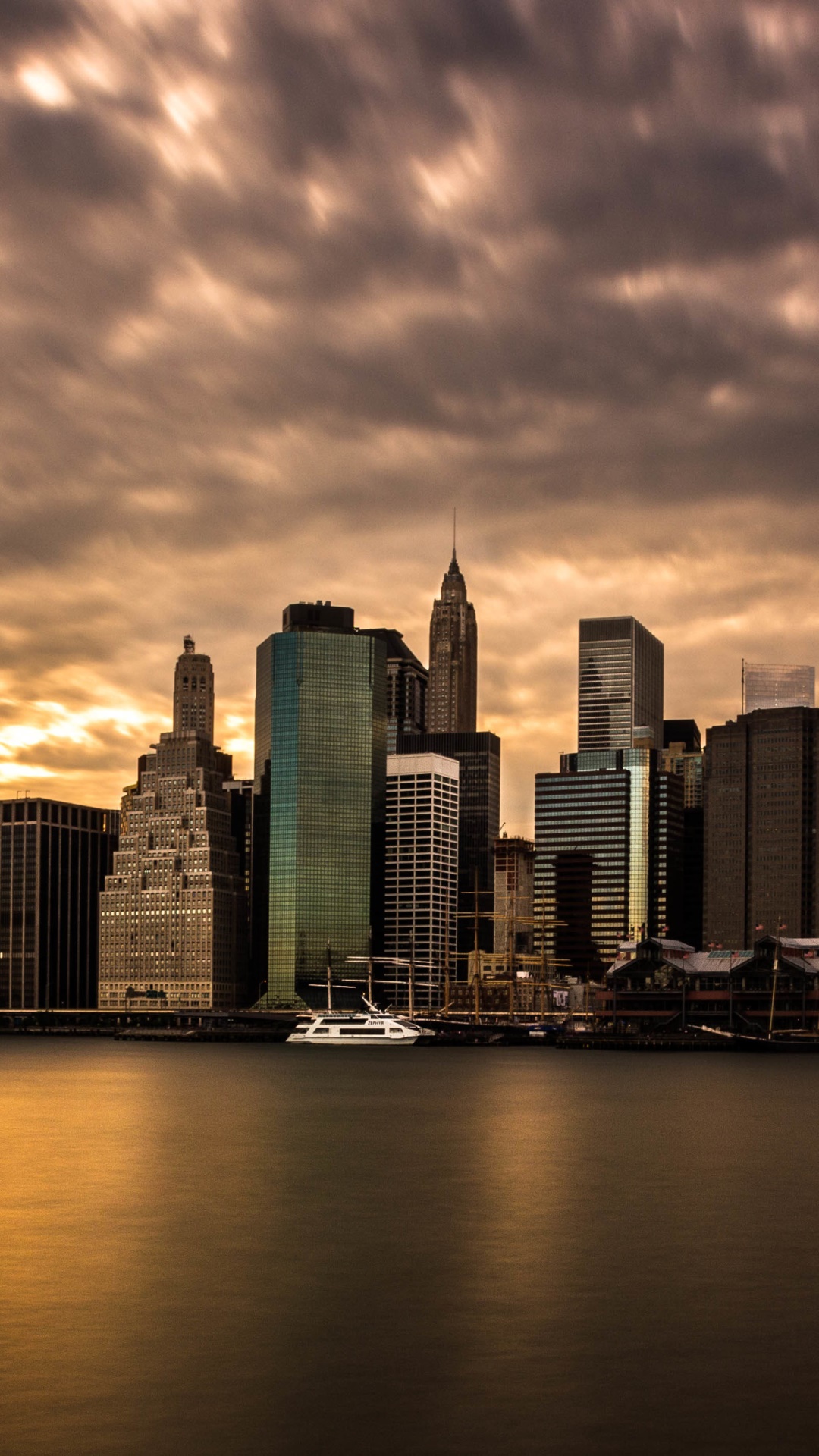 Man Made Manhattan, Water, Building, Cloud, Sky, City, 1080x1920, Phone HD Wallpaper