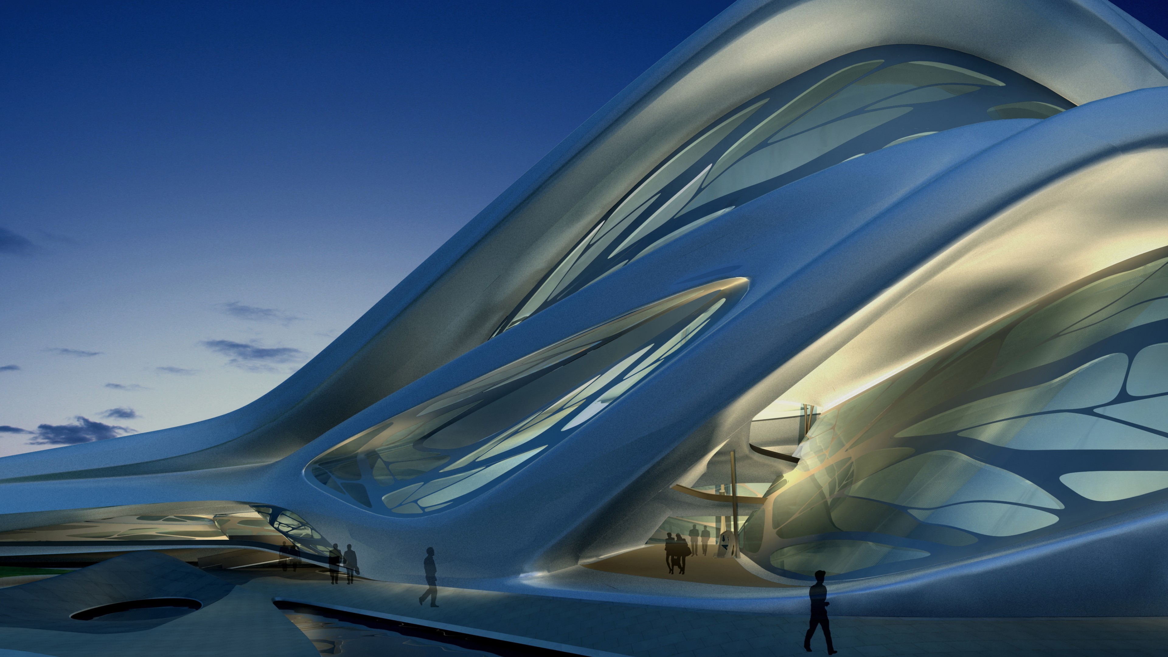 Abu Dhabi Performing Arts Center, UAE, tourism, travel, steel, glass, HD Wallpaper