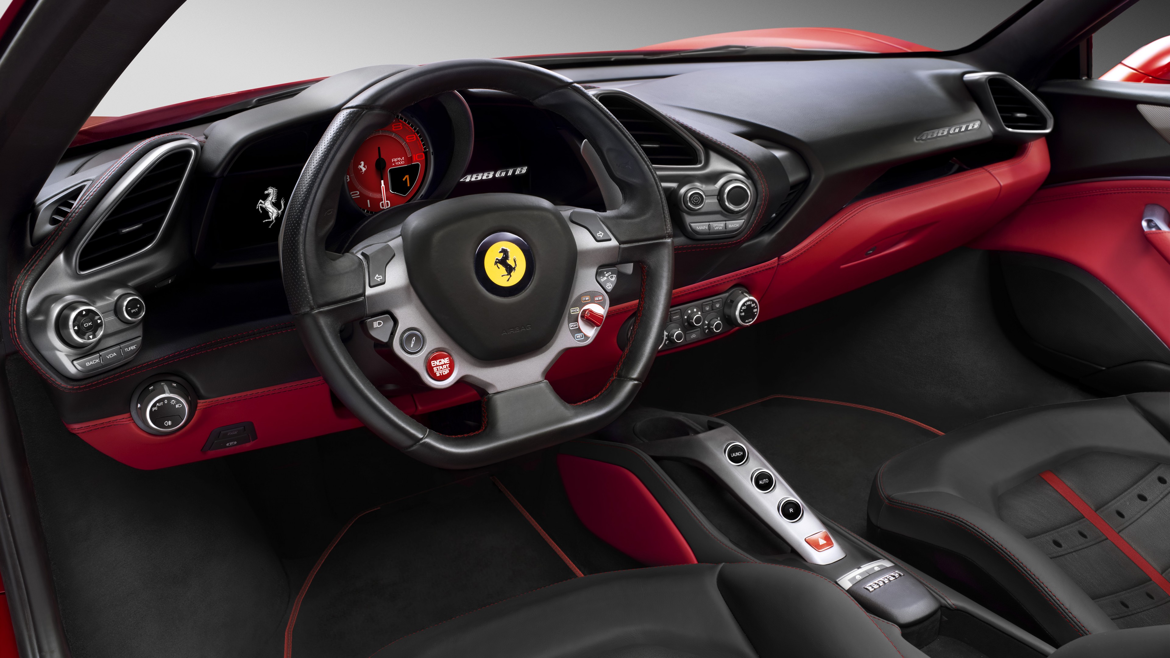 Ferrari 488 GTB, coupe, supercar, sport car, review, buy, rent, interior, HD Wallpaper