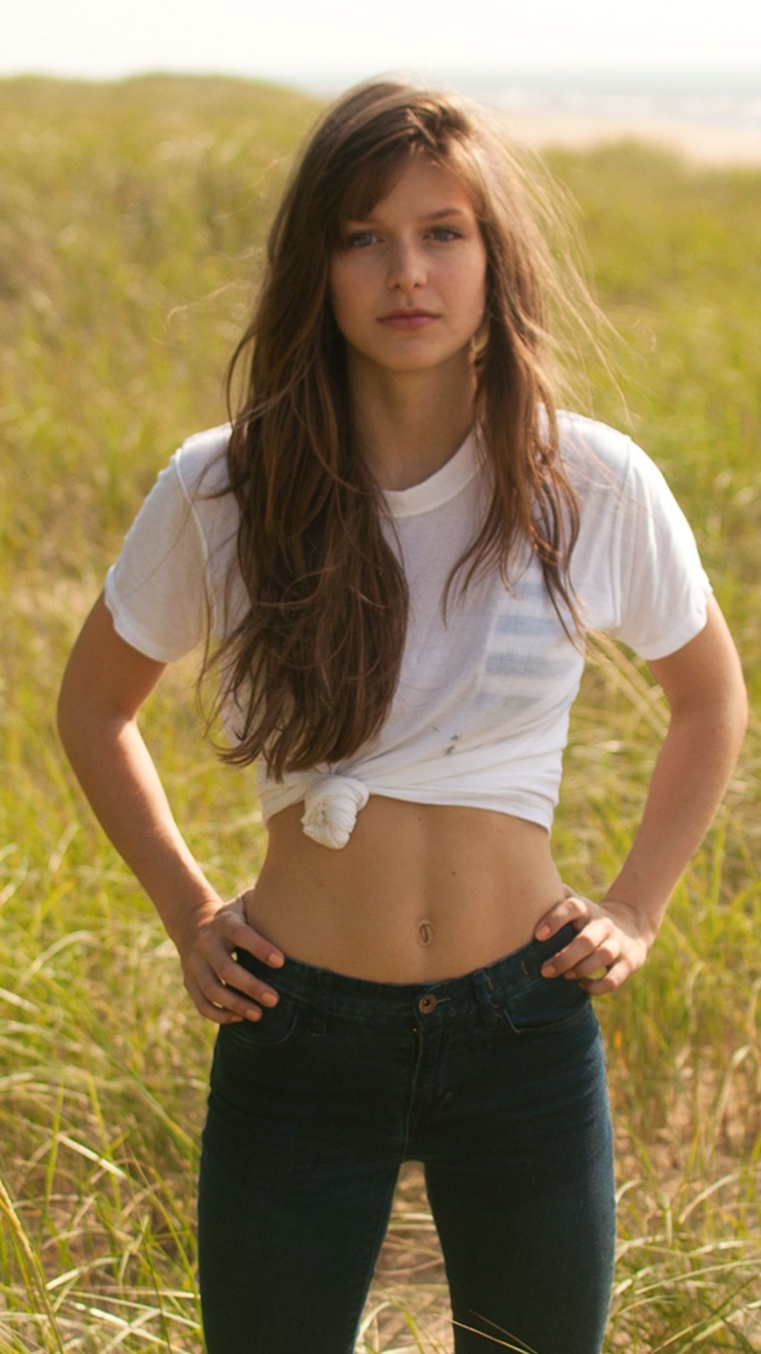 Celebrity Melissa Benoist, Actress, Brunette, Depth Of Field, American, 1080x1920, Phone HD Wallpaper