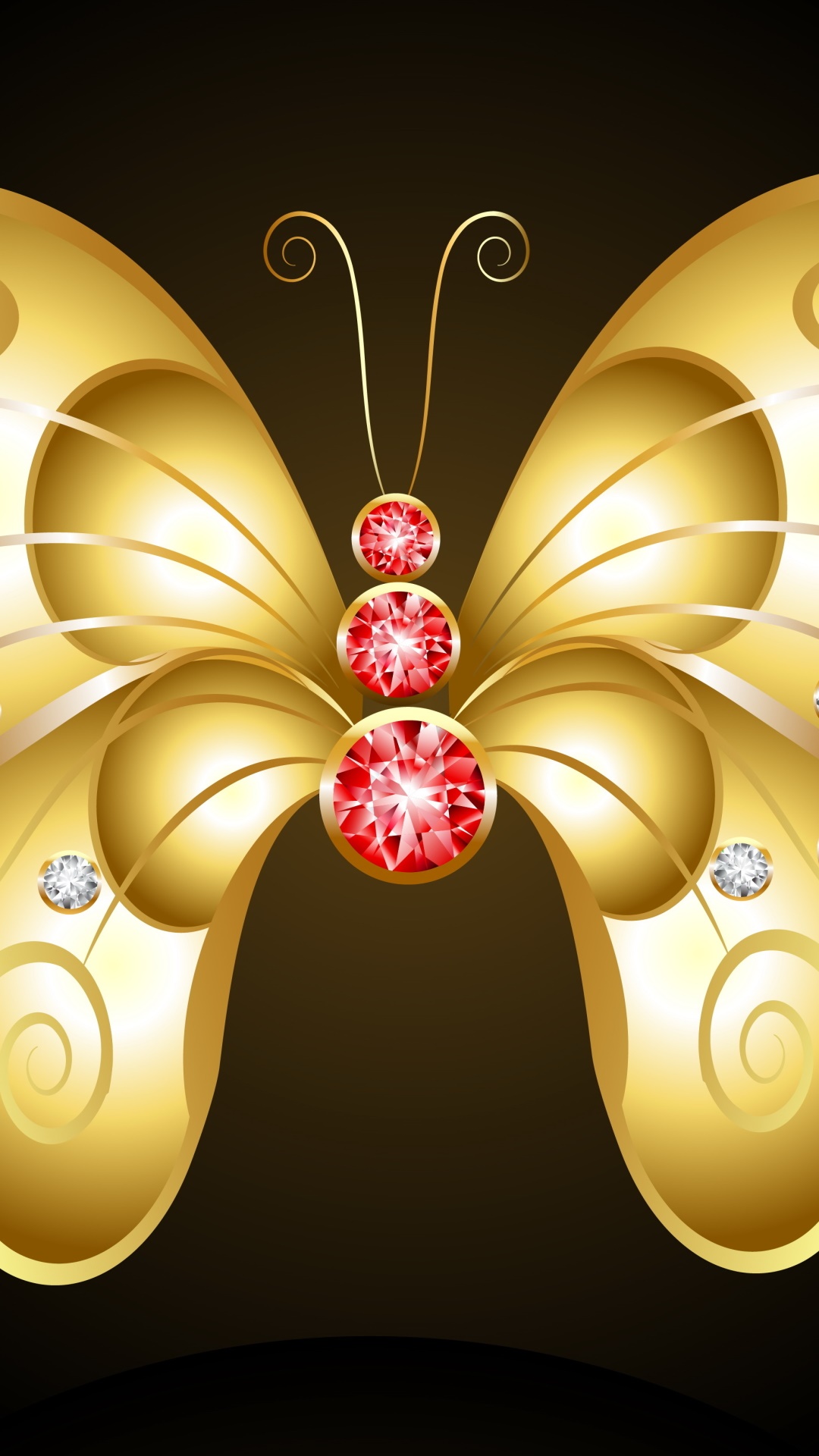 Artistic Butterfly, Jewelry, Diamond, 1080x1920, Phone HD Wallpaper