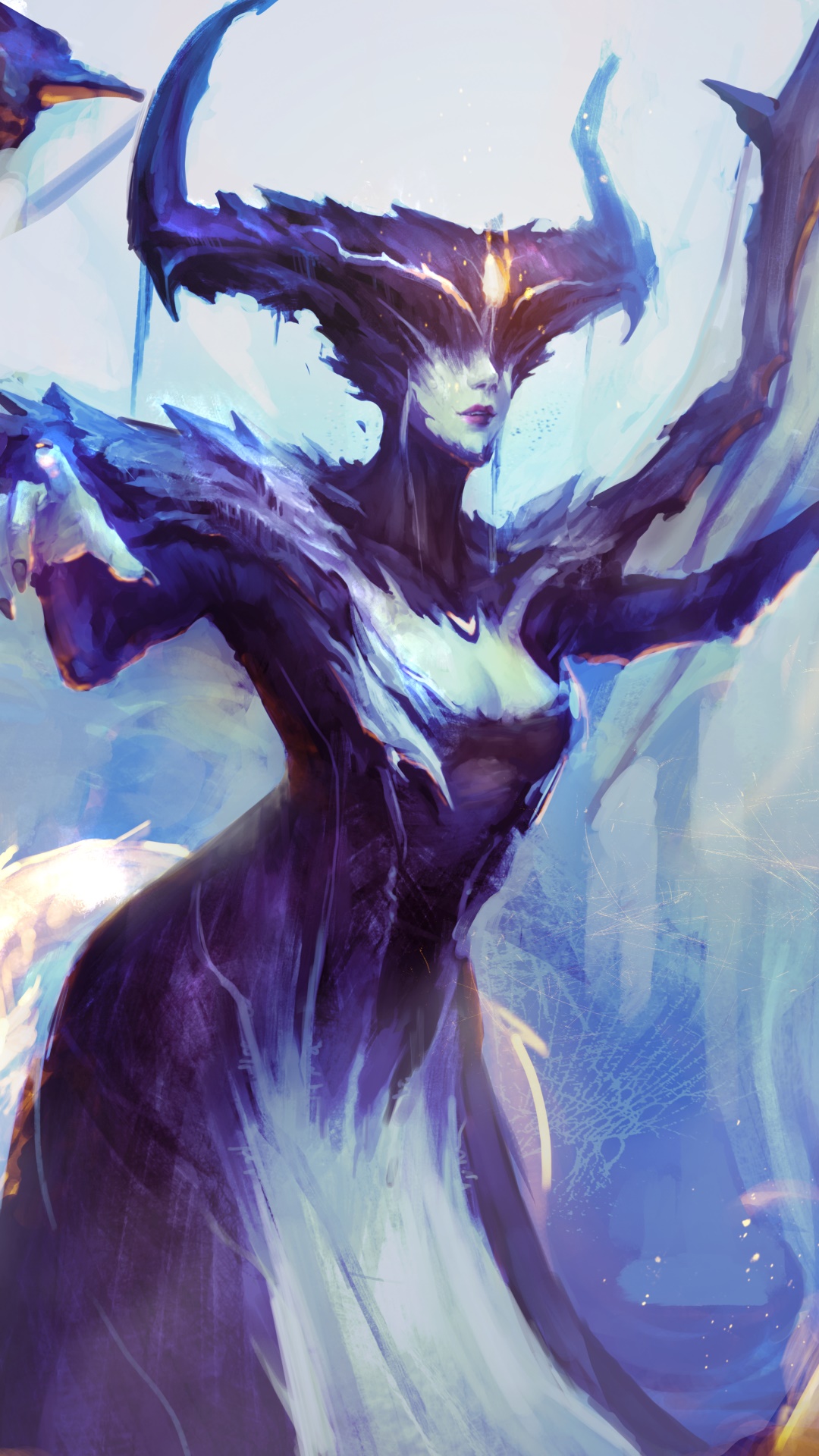 Fantasy Demon, Horns, Magic, 1080x1920, Phone HD Wallpaper