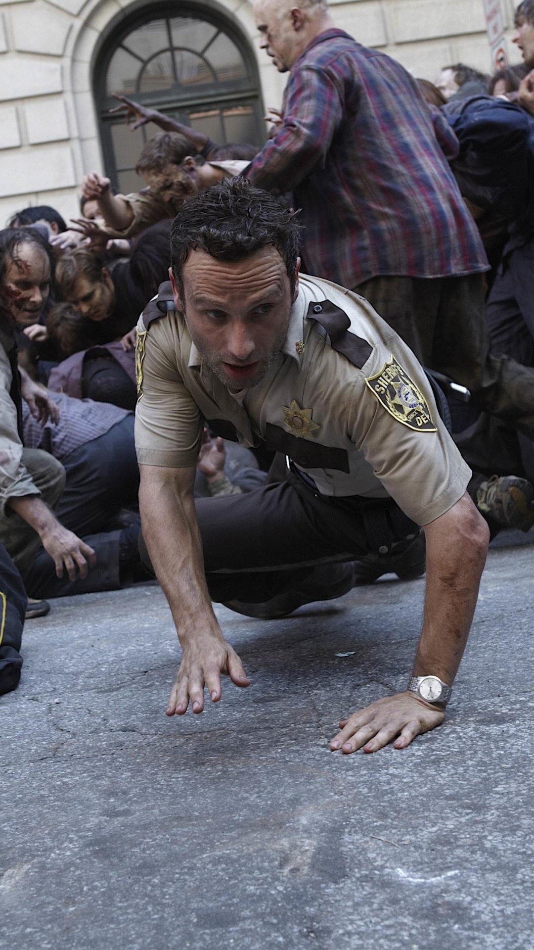 TV Show The Walking Dead, Zombie, Rick Grimes, Andrew Lincoln, 1080x1920, Phone HD Wallpaper