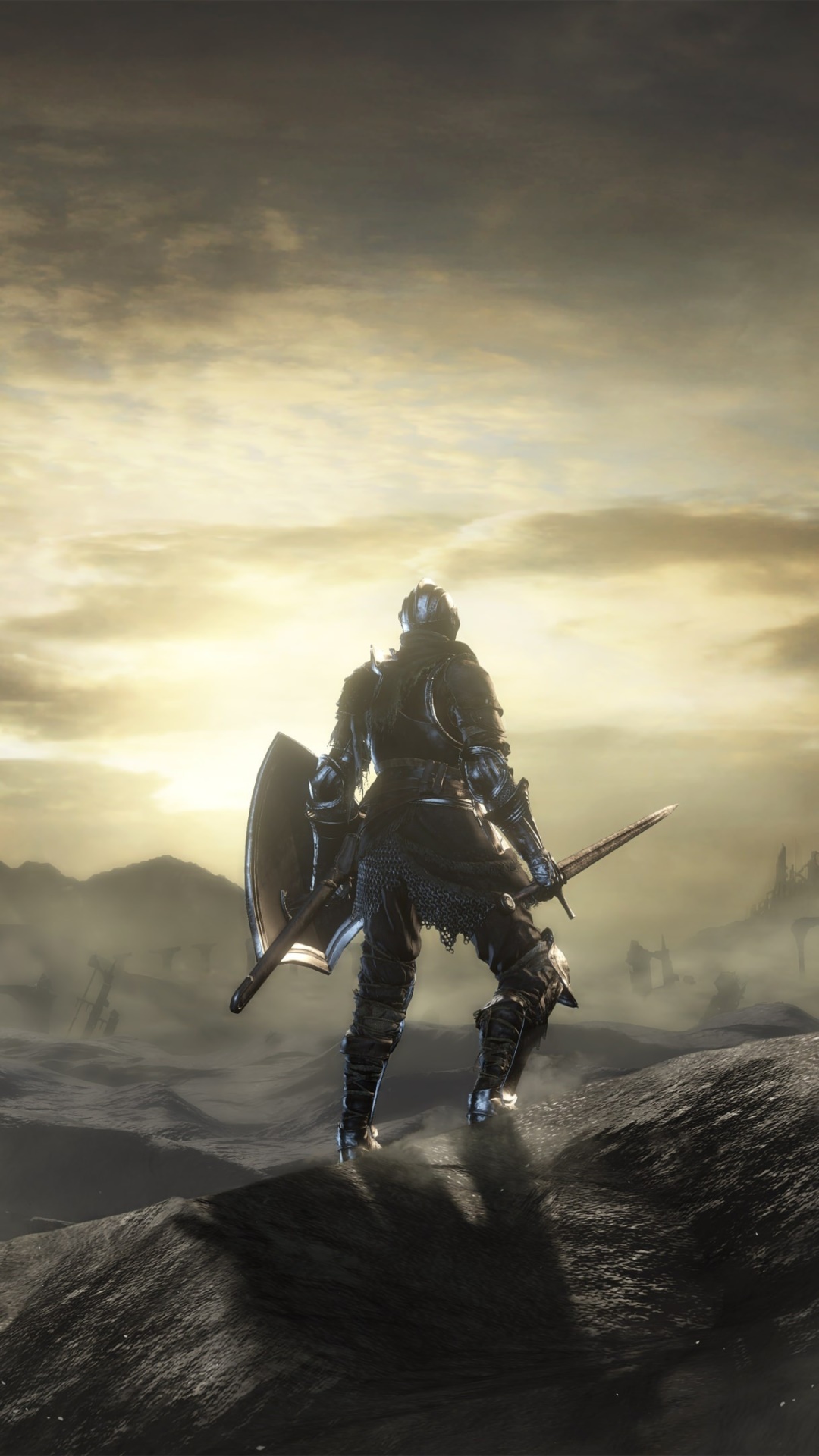 Video Game Dark Souls III, Knight, Warrior, Armor, Landscape, 1080x1920, Phone HD Wallpaper