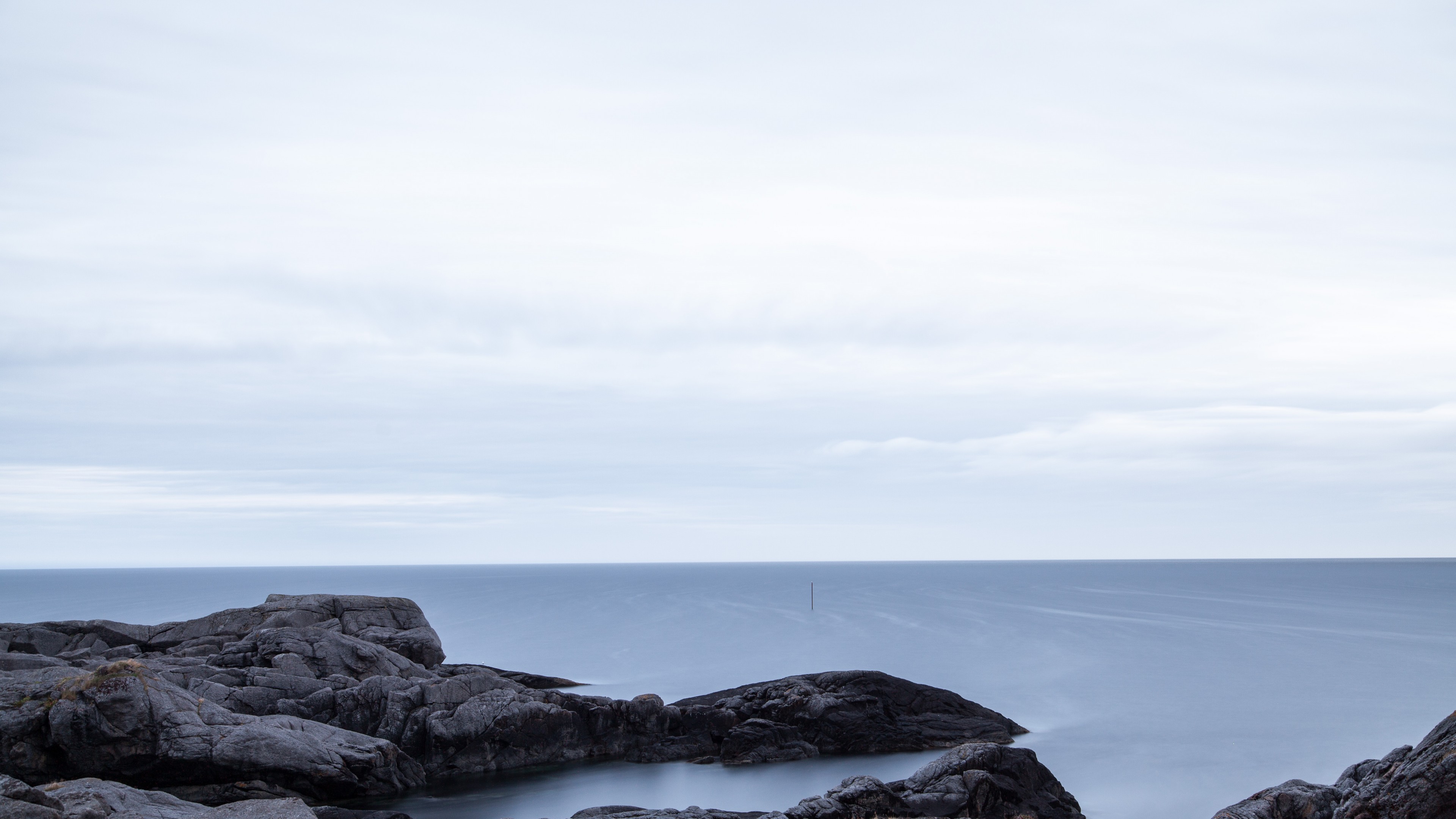 England, 4k, sea, rocks, sky, HD Wallpaper