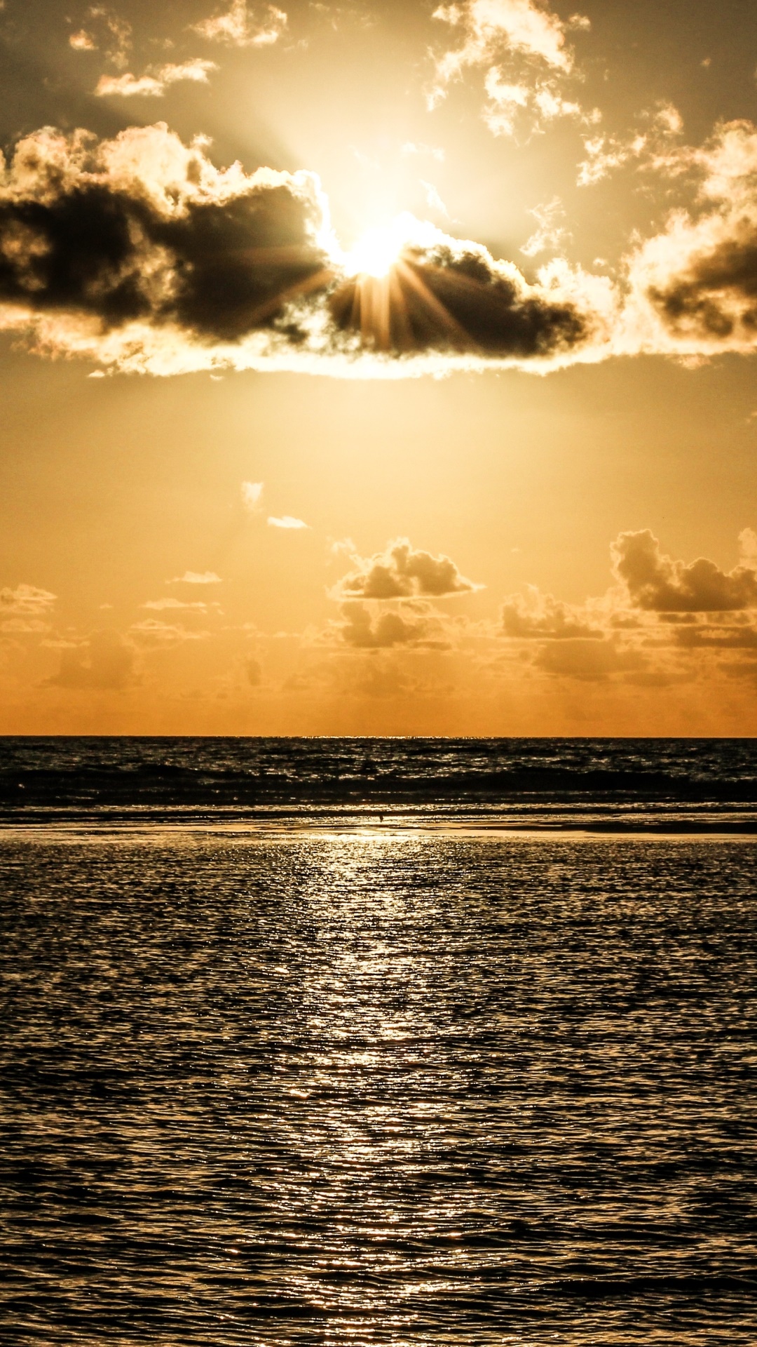 Earth Ocean, Sky, Sunbeam, Nature, Cloud, Horizon, 1080x1920, Phone HD Wallpaper