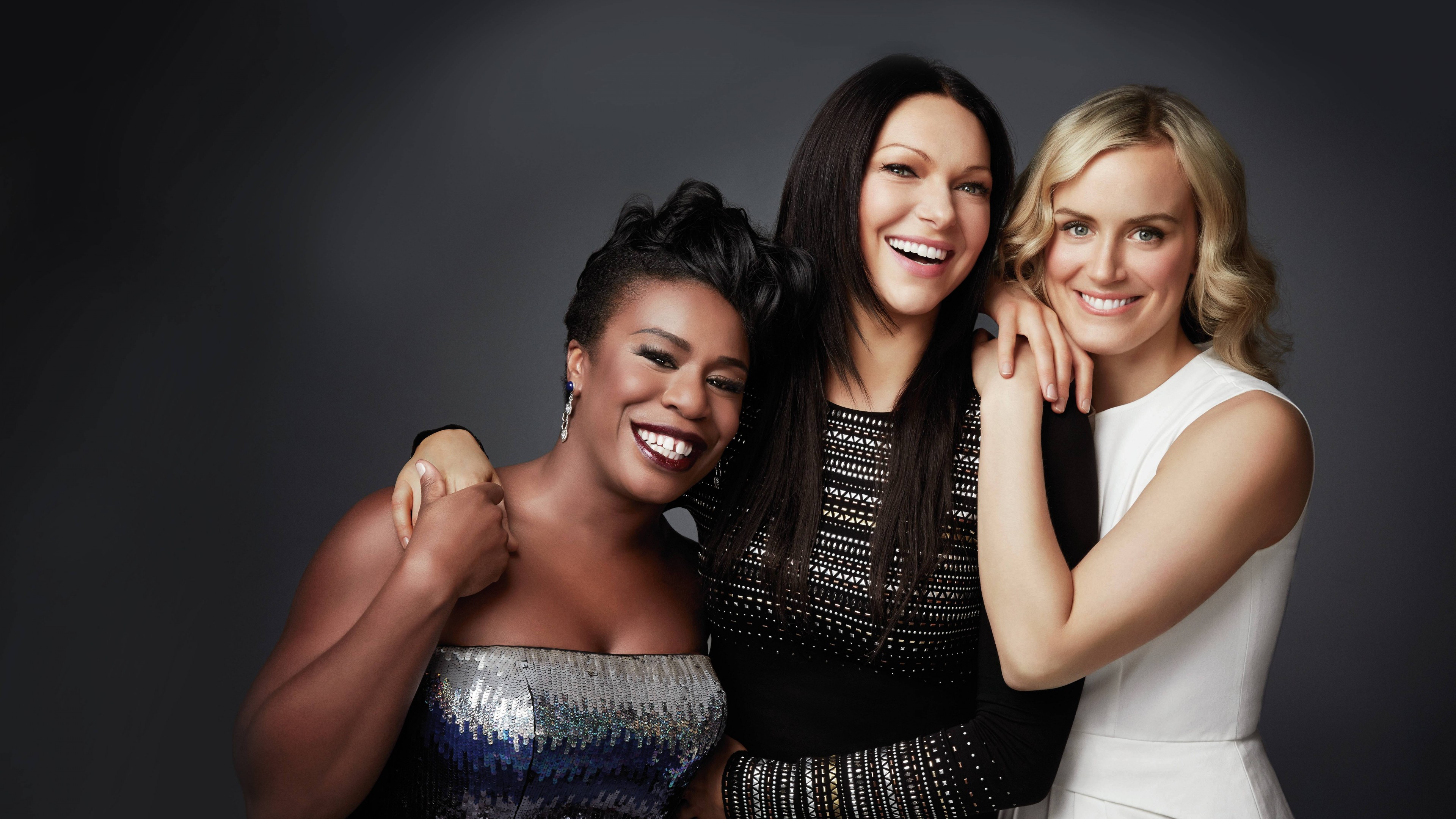 Uzo Aduba, Laura Prepon, Taylor Schilling, actress, Orange Is the New Black, HD Wallpaper