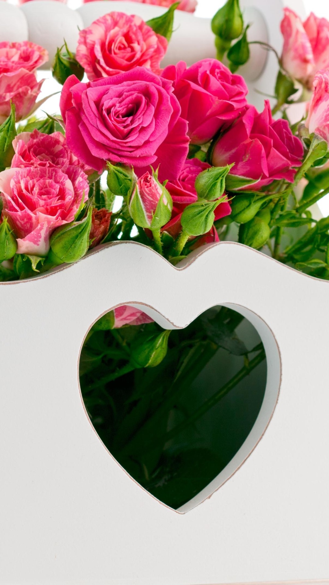 Man Made Flower, Tulip, Love, Pink Flower, Heart, 1080x1920, Phone HD Wallpaper