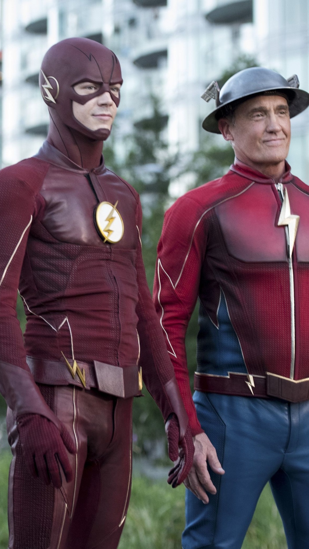 TV Show The Flash (2014), Jay Garrick, Barry Allen, Flash, Grant Gustin, John Wesley Shipp, 1080x1920, Phone HD Wallpaper