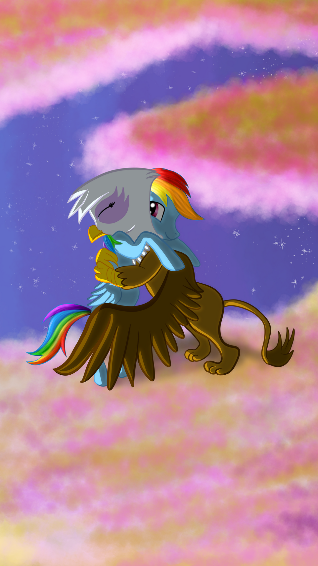 TV Show My Little Pony: Friendship is Magic, Rainbow Dash, Griffin, 1080x1920, Phone HD Wallpaper