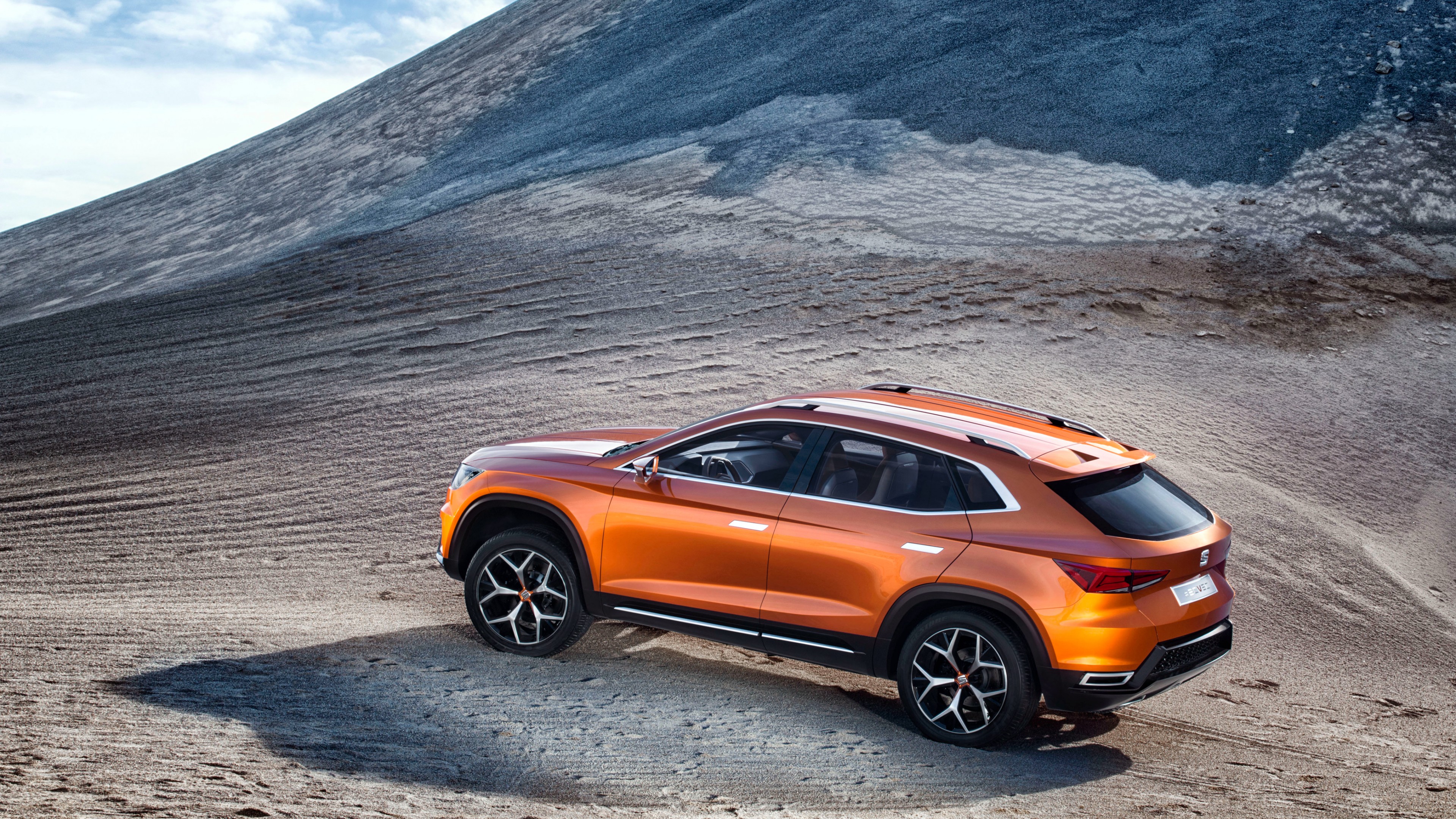 SEAT 20V20, concept, crossover, orange, mountains., HD Wallpaper