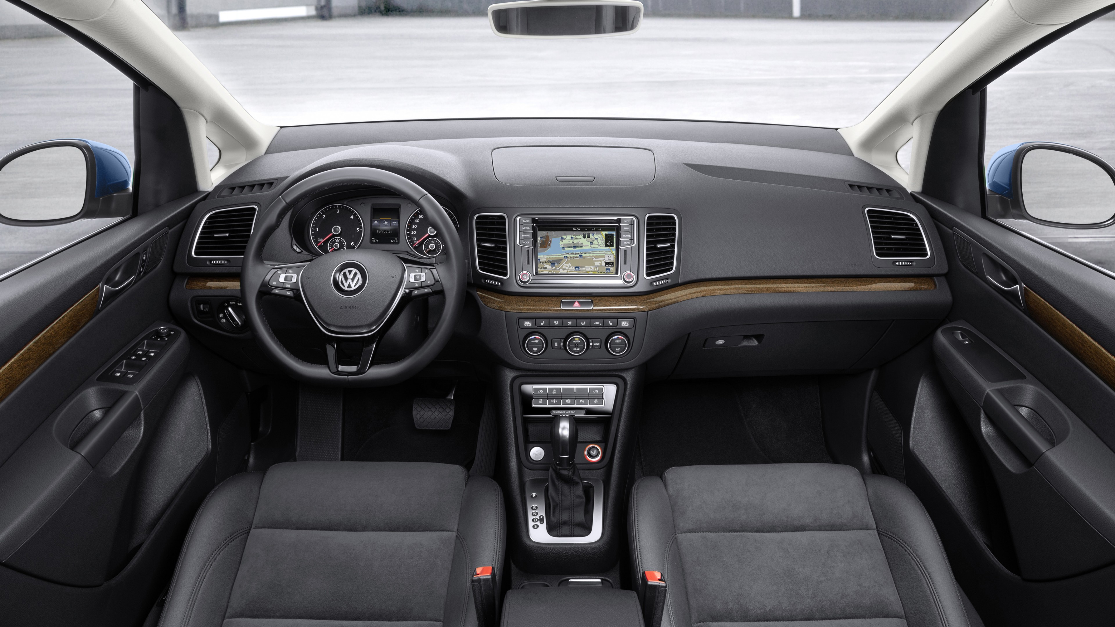 Volkswagen sharan, VAN, grey, interior., HD Wallpaper