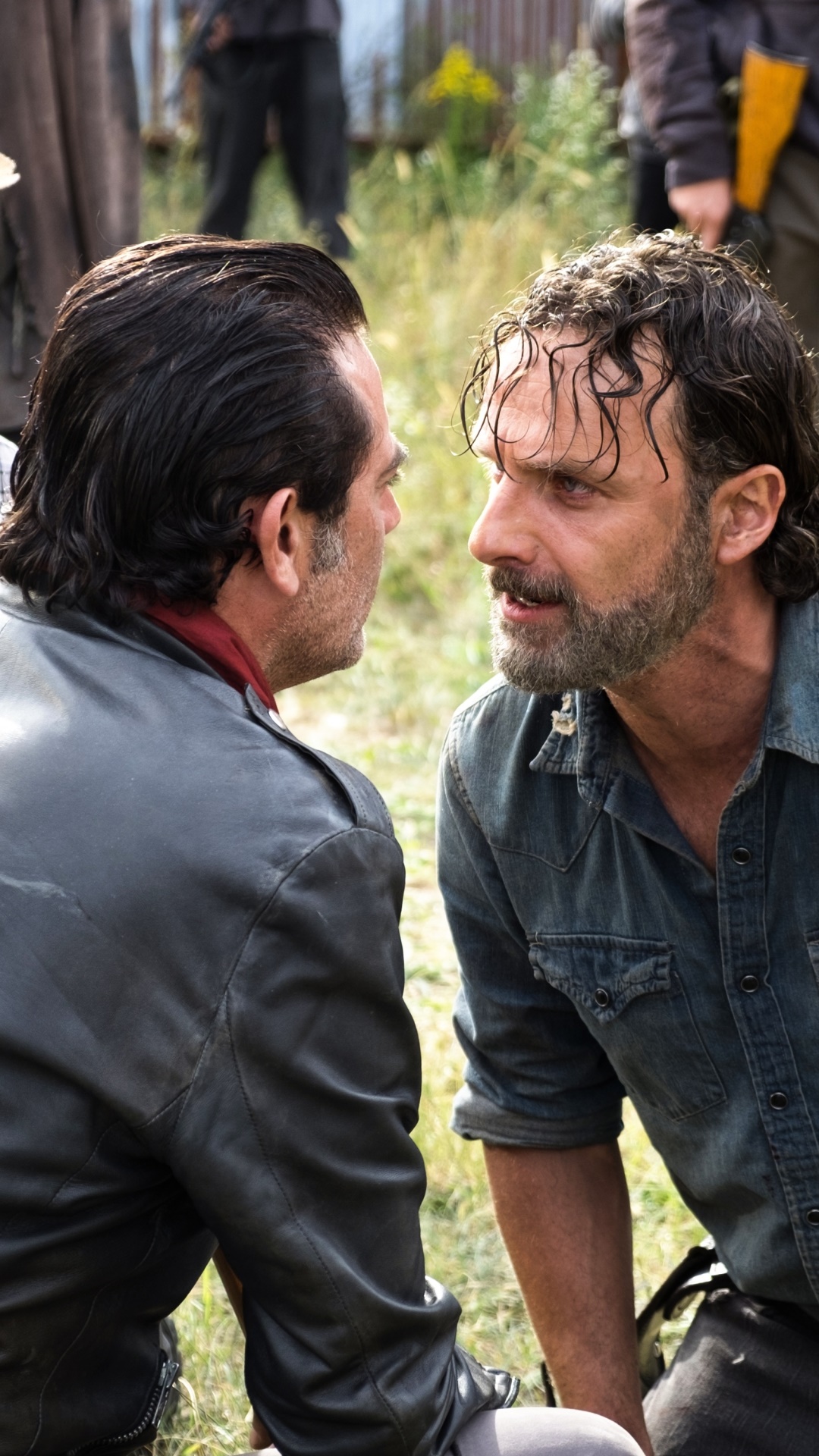 TV Show The Walking Dead, Carl Grimes, Negan (The Walking Dead), Chandler Riggs, Andrew Lincoln, Jeffrey Dean Morgan, 1080x1920, Phone HD Wallpaper