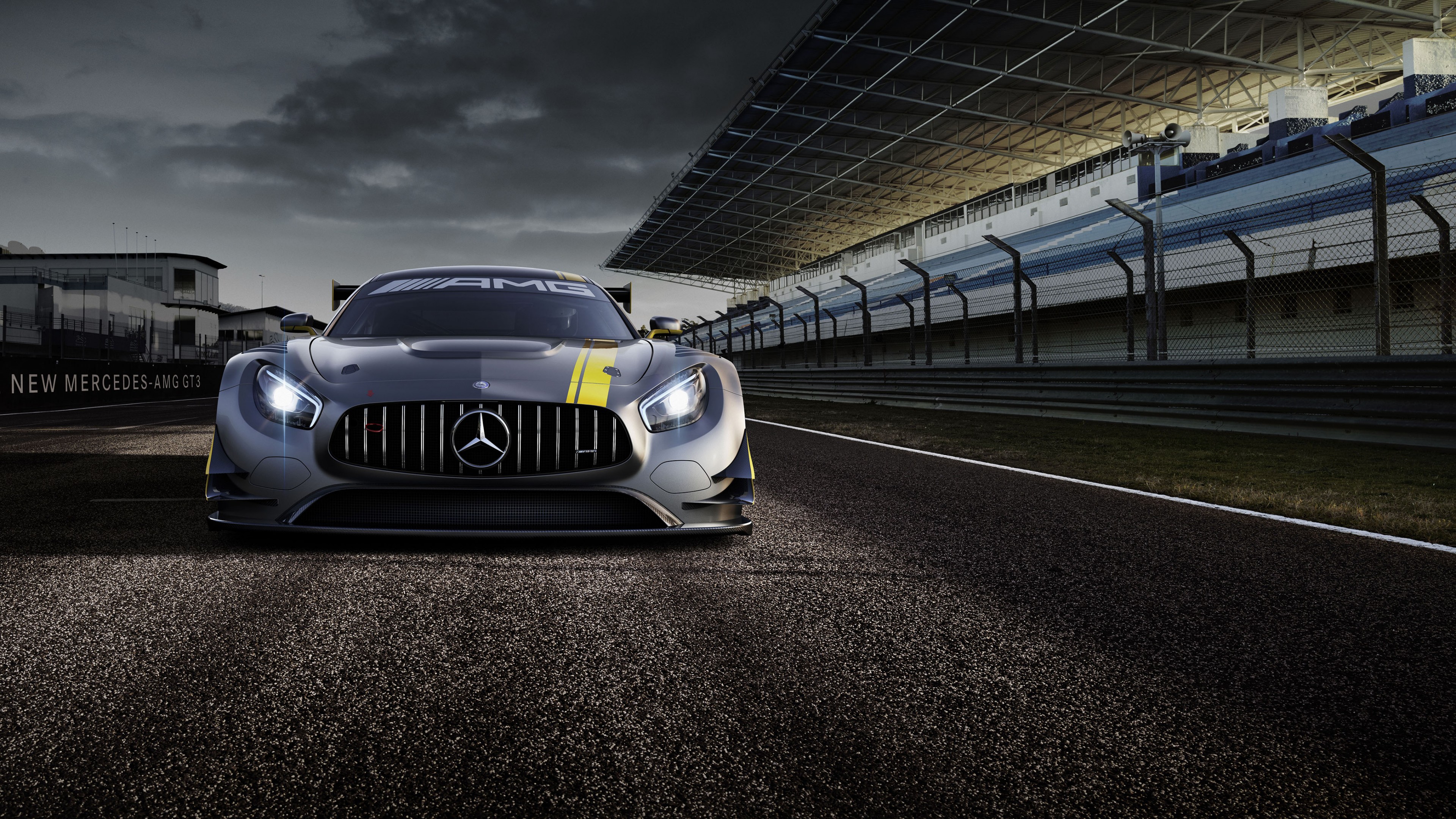 Mercedes AMG GT3, hypercar, coupe, gray., HD Wallpaper