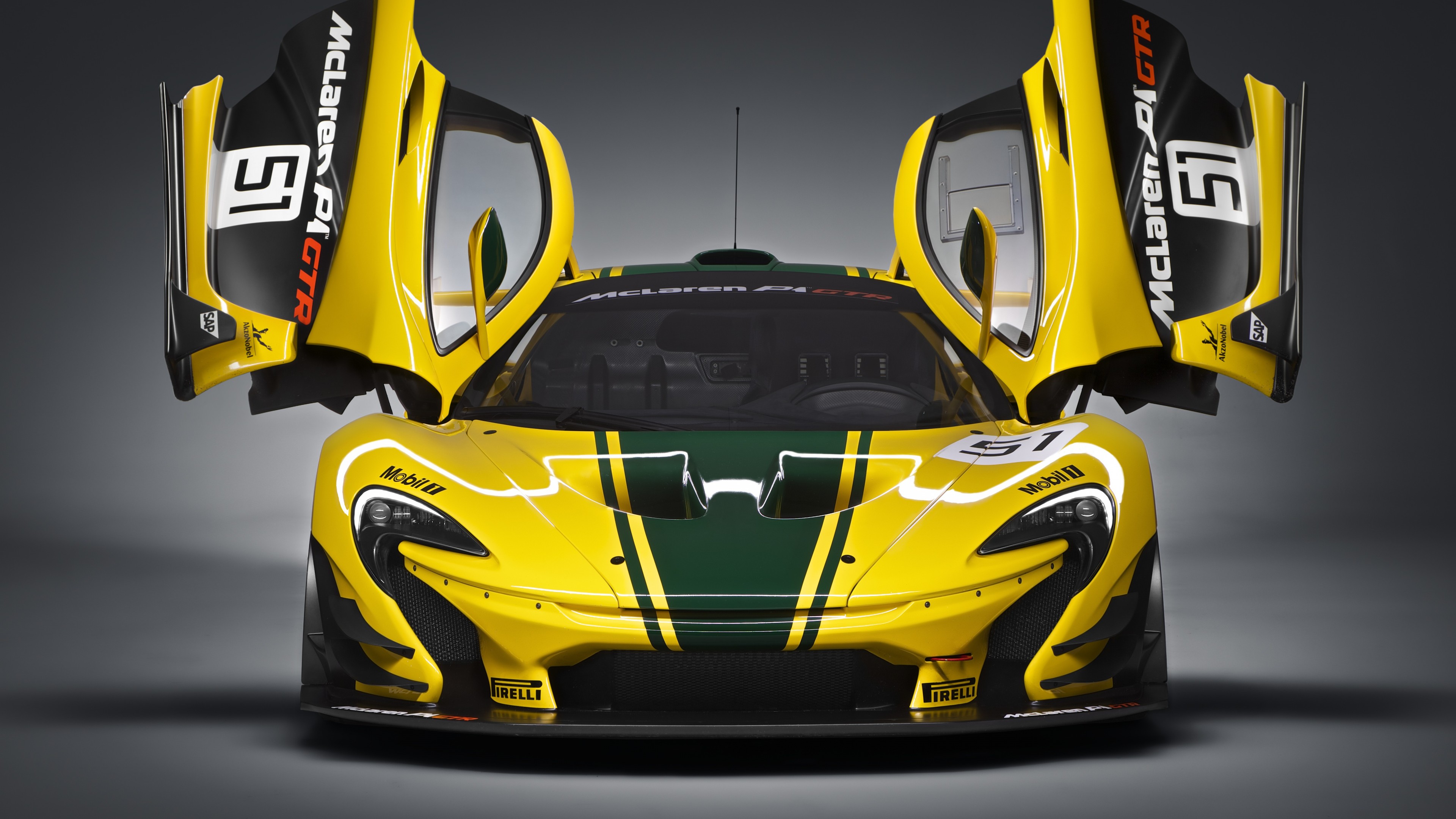 McLaren P1 GTR, hypercar, sedan, yellow., HD Wallpaper