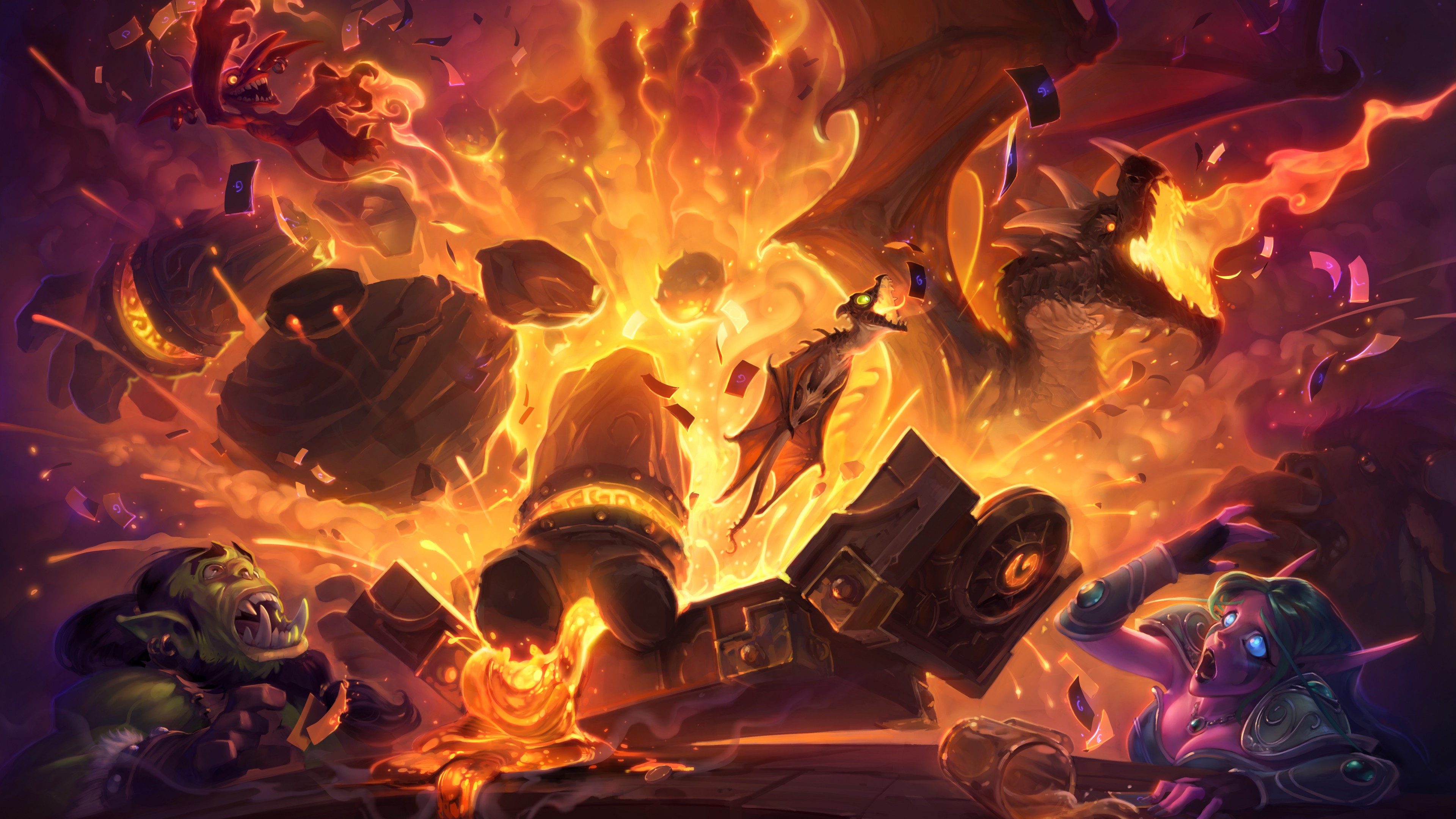 HearthStone, Heroes of Warcraft, BlackRock Mountain, Best Games 2015, game, fantasy, quest, PC, Apple, Android, HD Wallpaper
