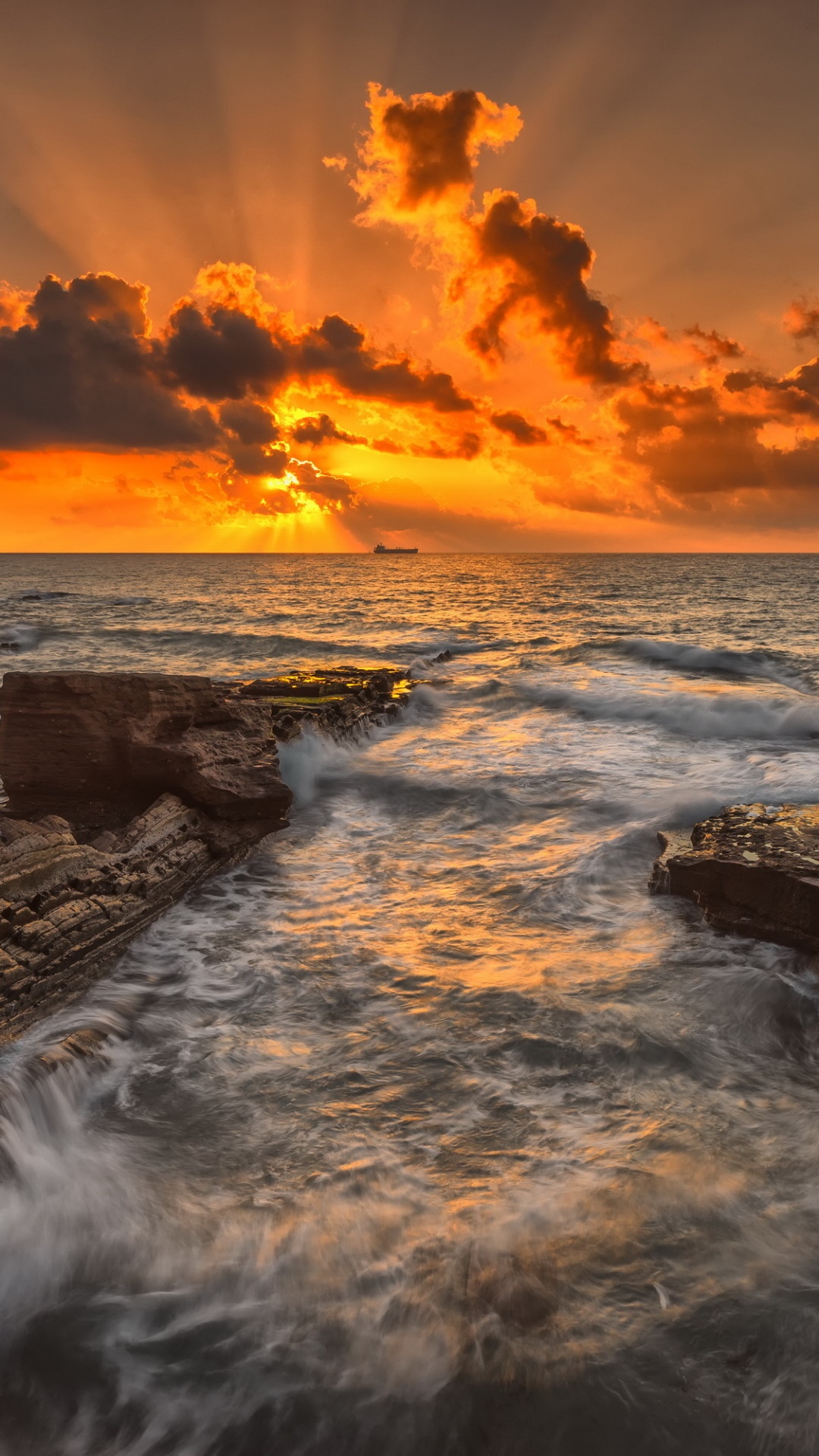 Earth Ocean, Cloud, Horizon, Nature, Sunset, 1080x1920, Phone HD Wallpaper