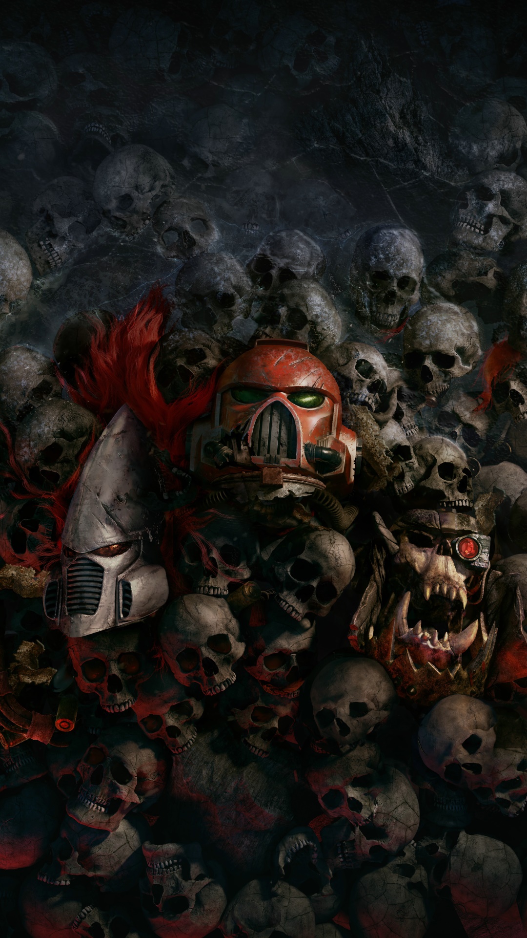Video Game Warhammer 40,000: Dawn of War III, Skull, Dark, 1080x1920, Phone HD Wallpaper