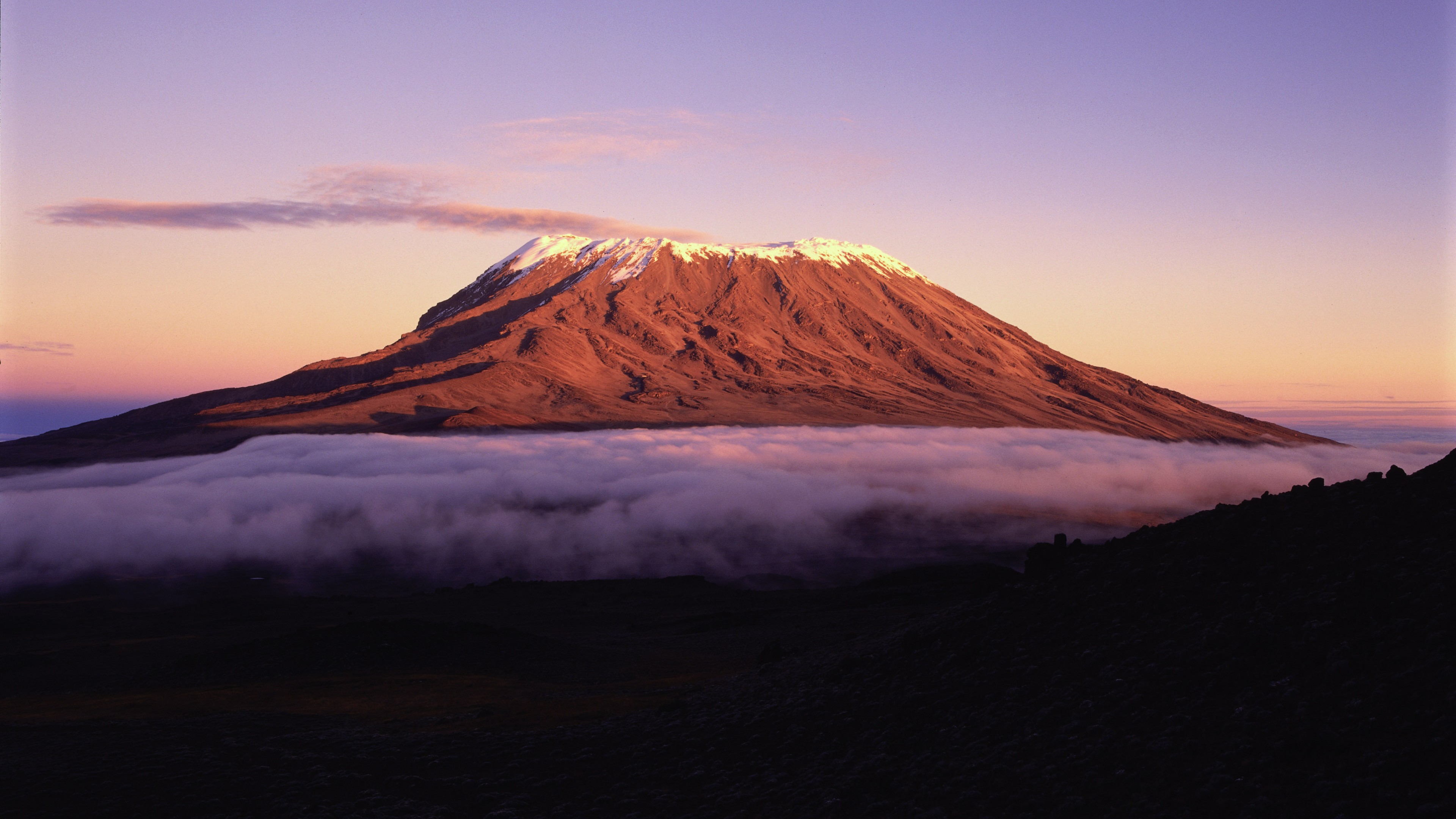 Kilimanjaro, 4K, Africa, mountains, sky, clouds, HD Wallpaper
