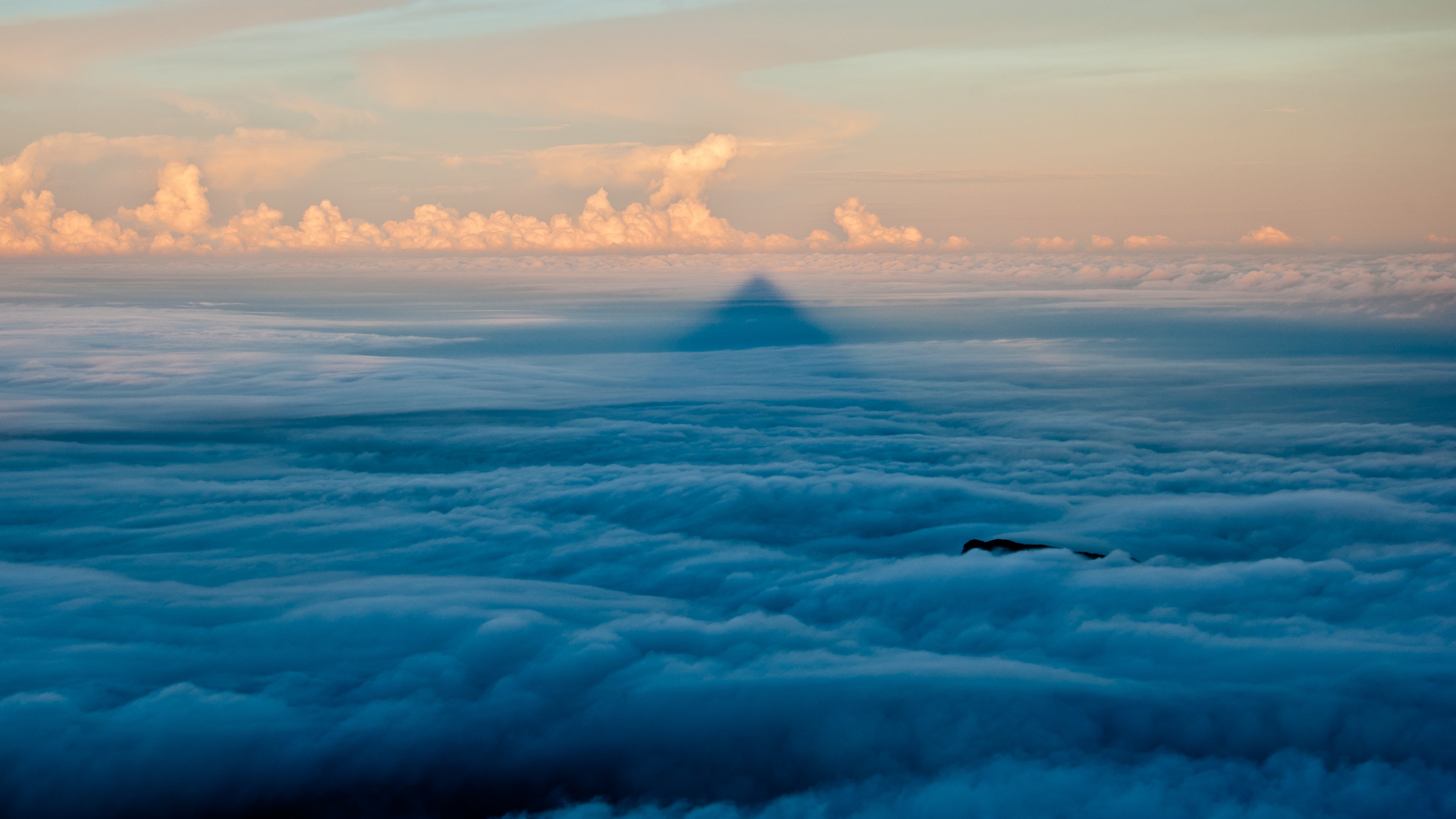 Clouds, 4K, sky, sunset, HD Wallpaper