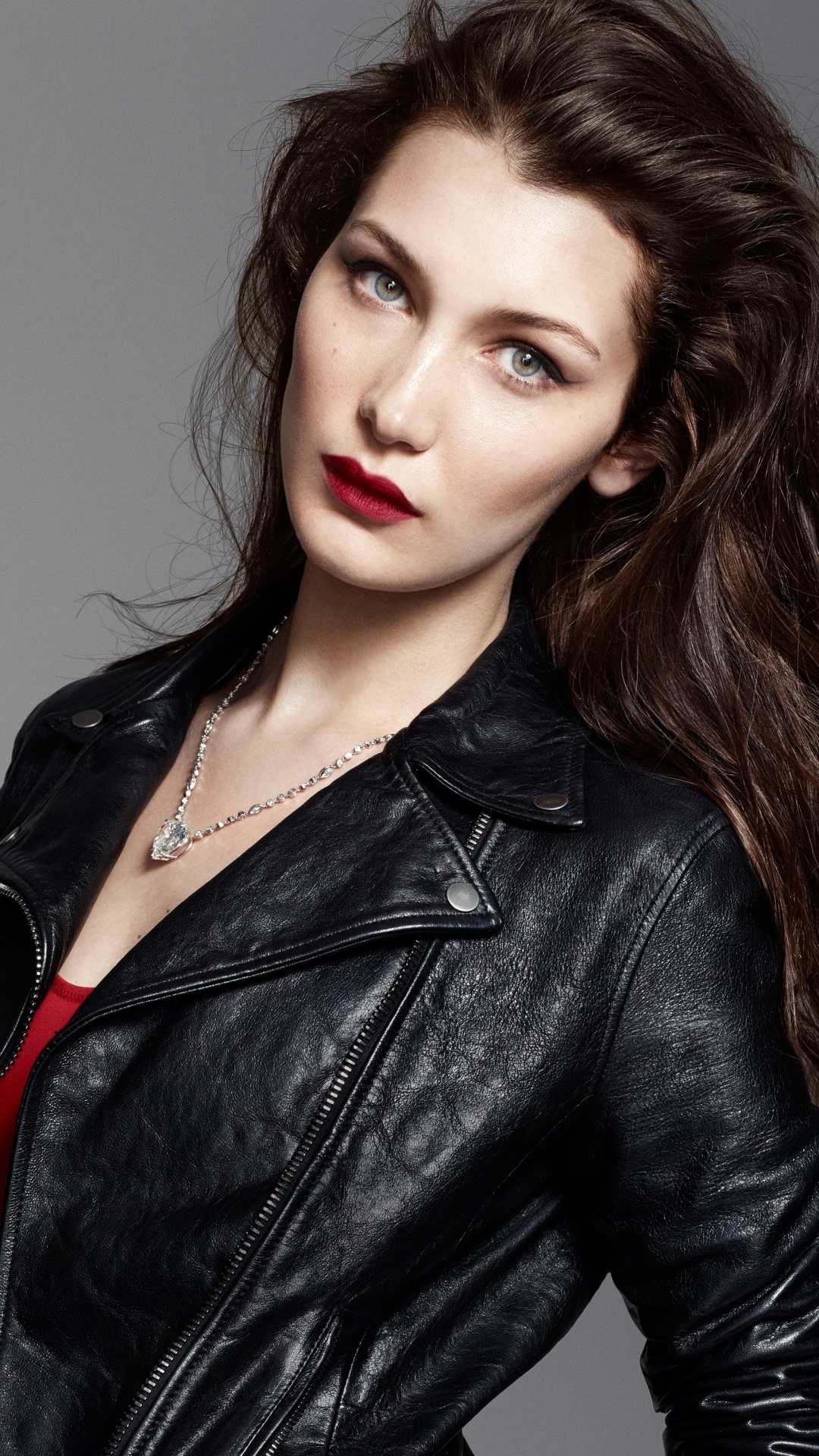Women Bella Hadid, Lipstick, Model, American, Brunette, 1080x1920, Phone HD Wallpaper