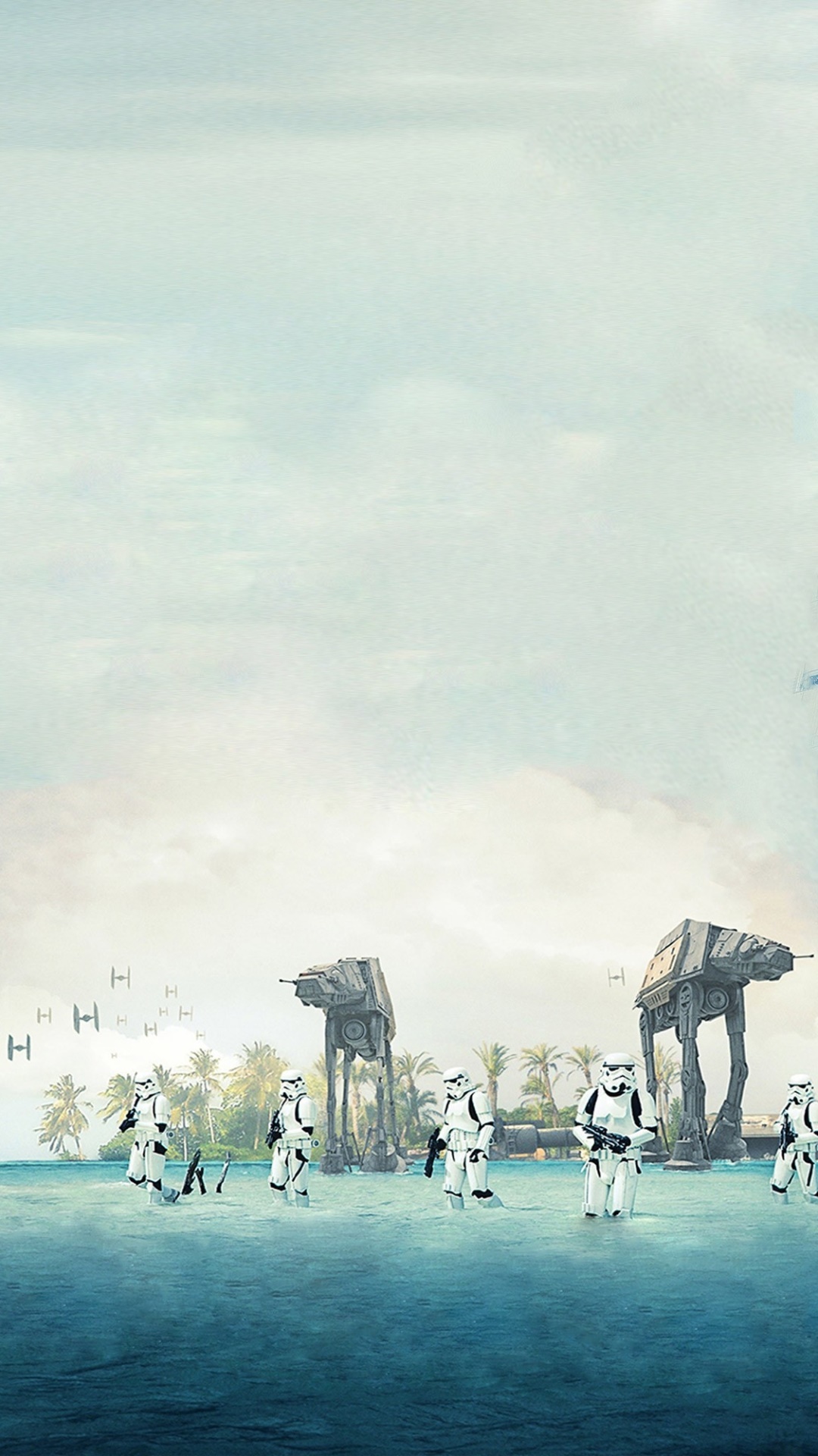 Movie Rogue One: A Star Wars Story, AT-AT Walker, Stormtrooper, Felicity Jones, 1080x1920, Phone HD Wallpaper