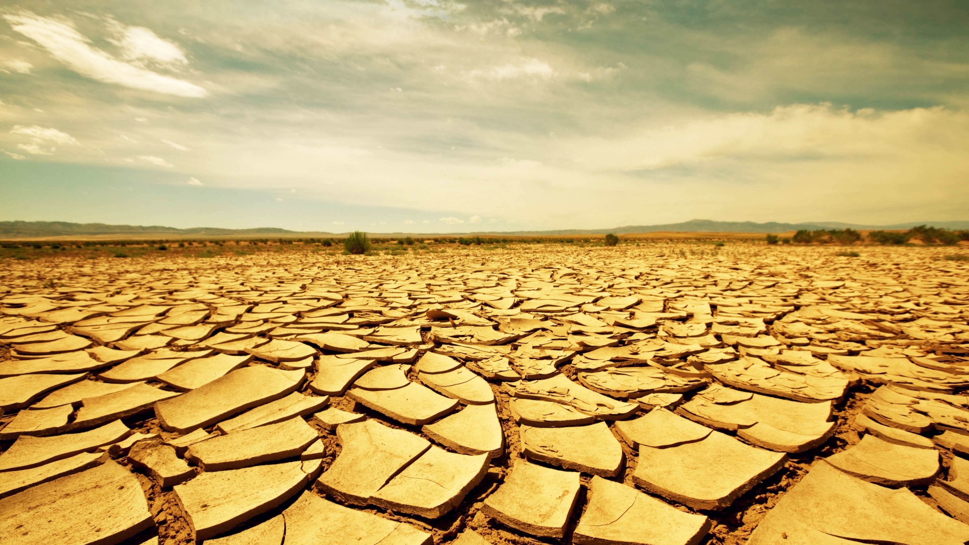 Desert, 4k, sky, clouds, HD Wallpaper