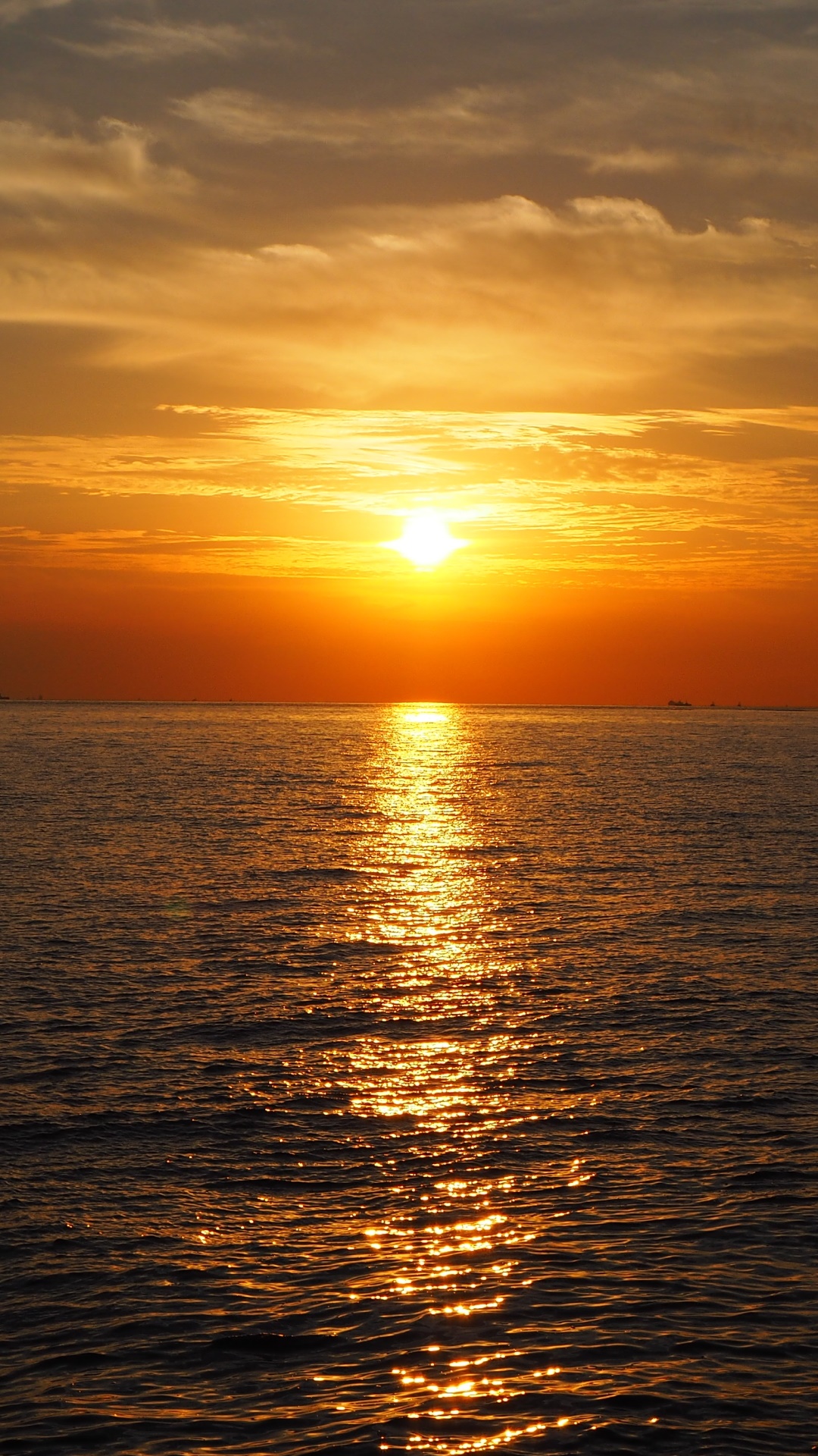 Earth Sunset, Glow, Ship, Sea, Sky, Seascape, 1080x1920, Phone HD Wallpaper
