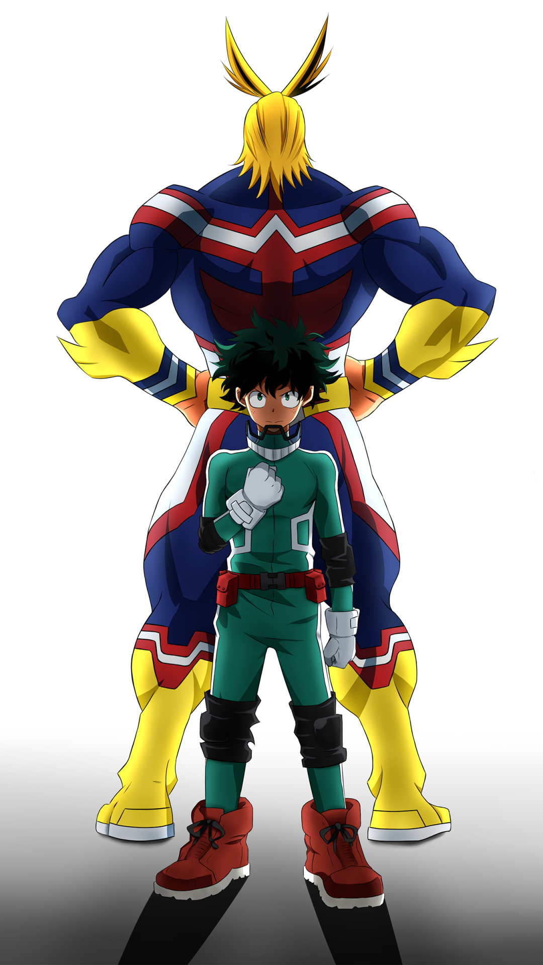 Anime My Hero Academia, Izuku Midoriya, All Might, 1080x1920, Phone HD Wallpaper