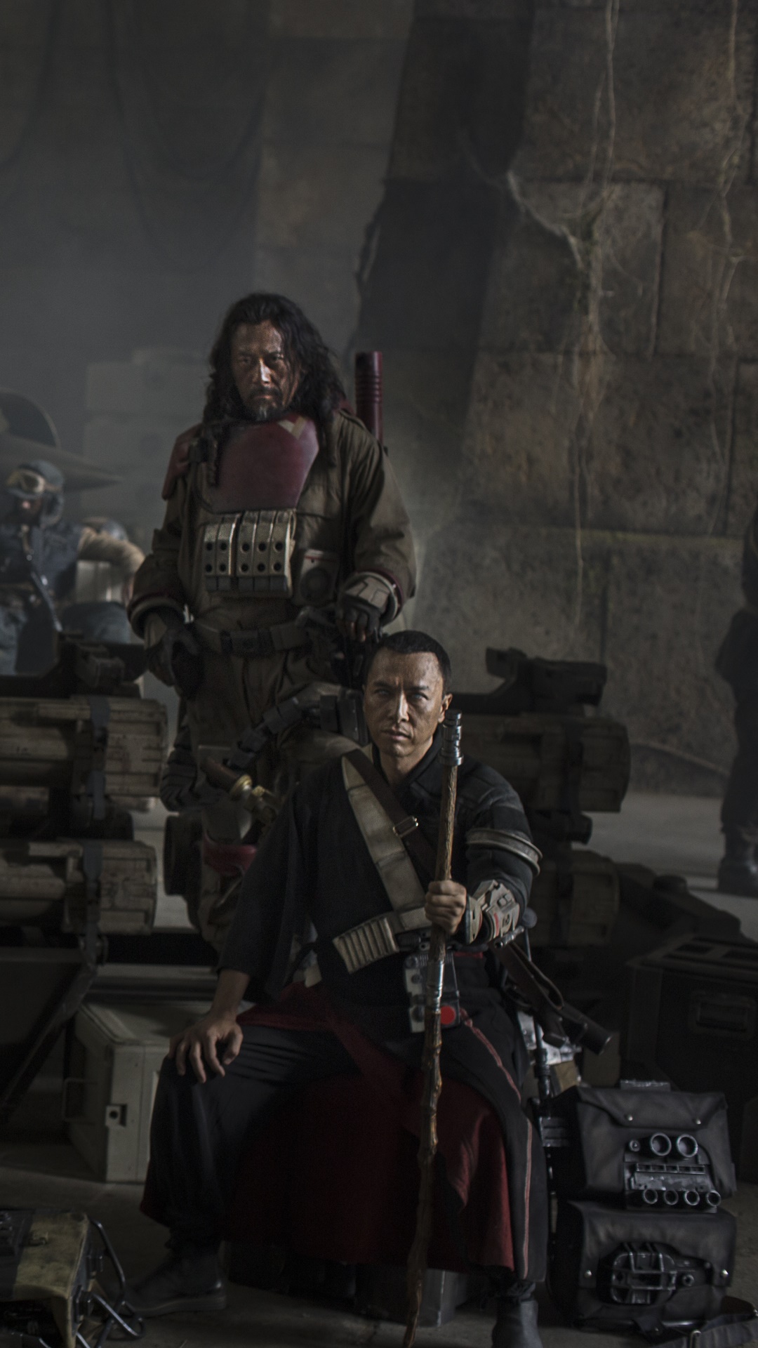 Movie Rogue One: A Star Wars Story, Diego Luna, Chirrut Îmwe, Jiang Wen, Felicity Jones, Donnie Yen, 1080x1920, Phone HD Wallpaper