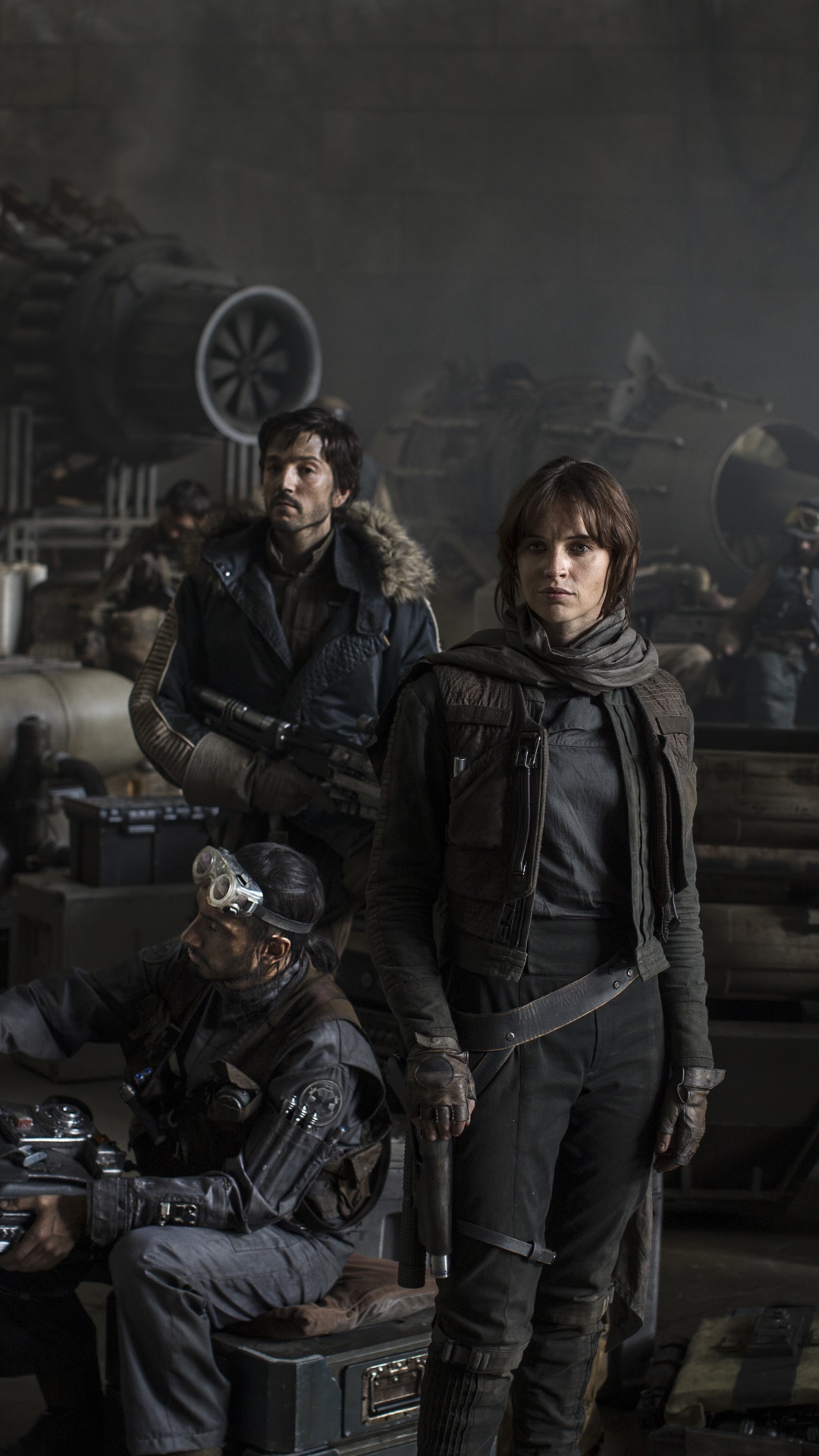 Movie Rogue One: A Star Wars Story, Jiang Wen, Donnie Yen, Diego Luna, Felicity Jones, Chirrut Îmwe, 1080x1920, Phone HD Wallpaper