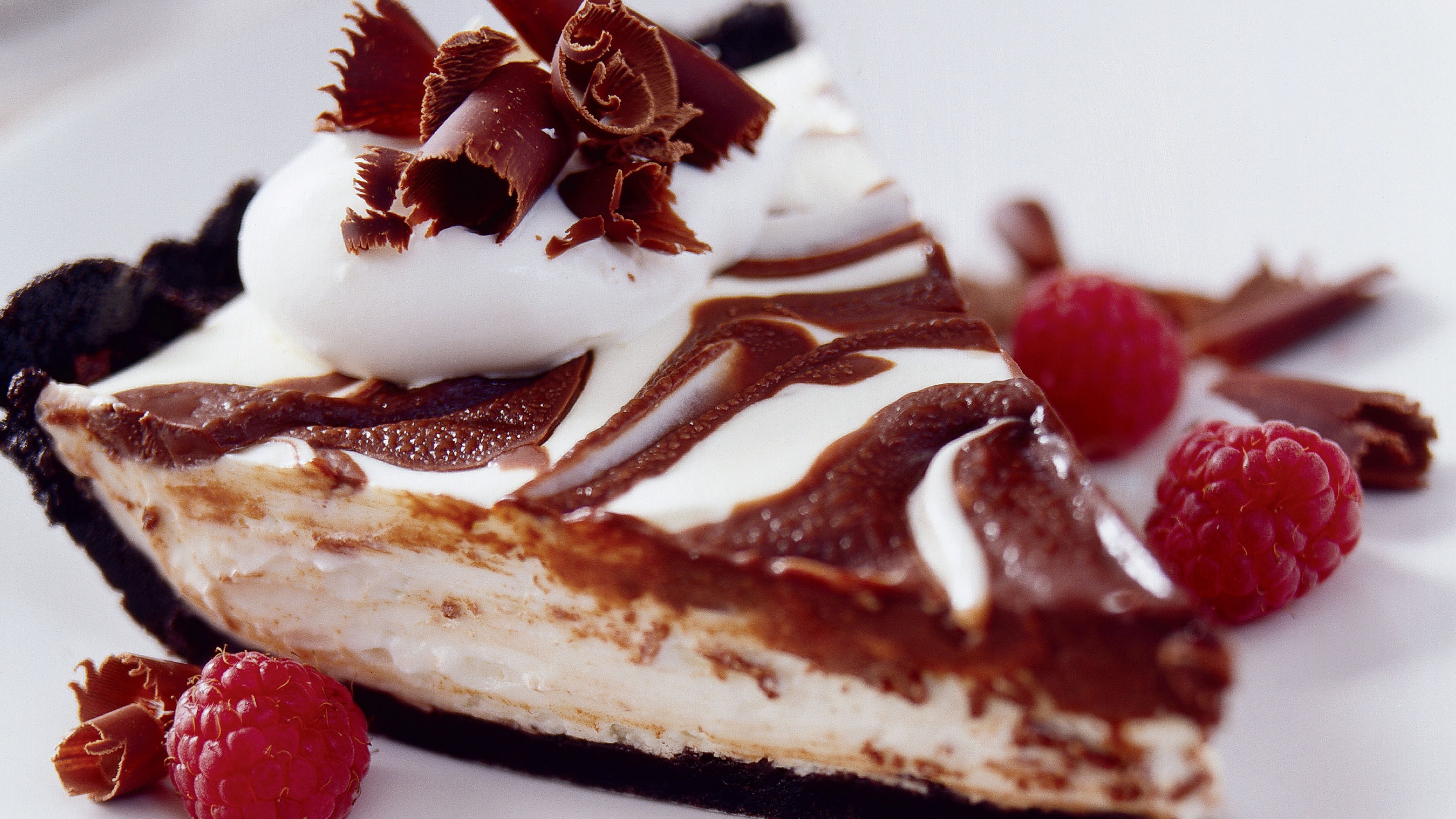 Cake, chocolate, raspberry, HD Wallpaper