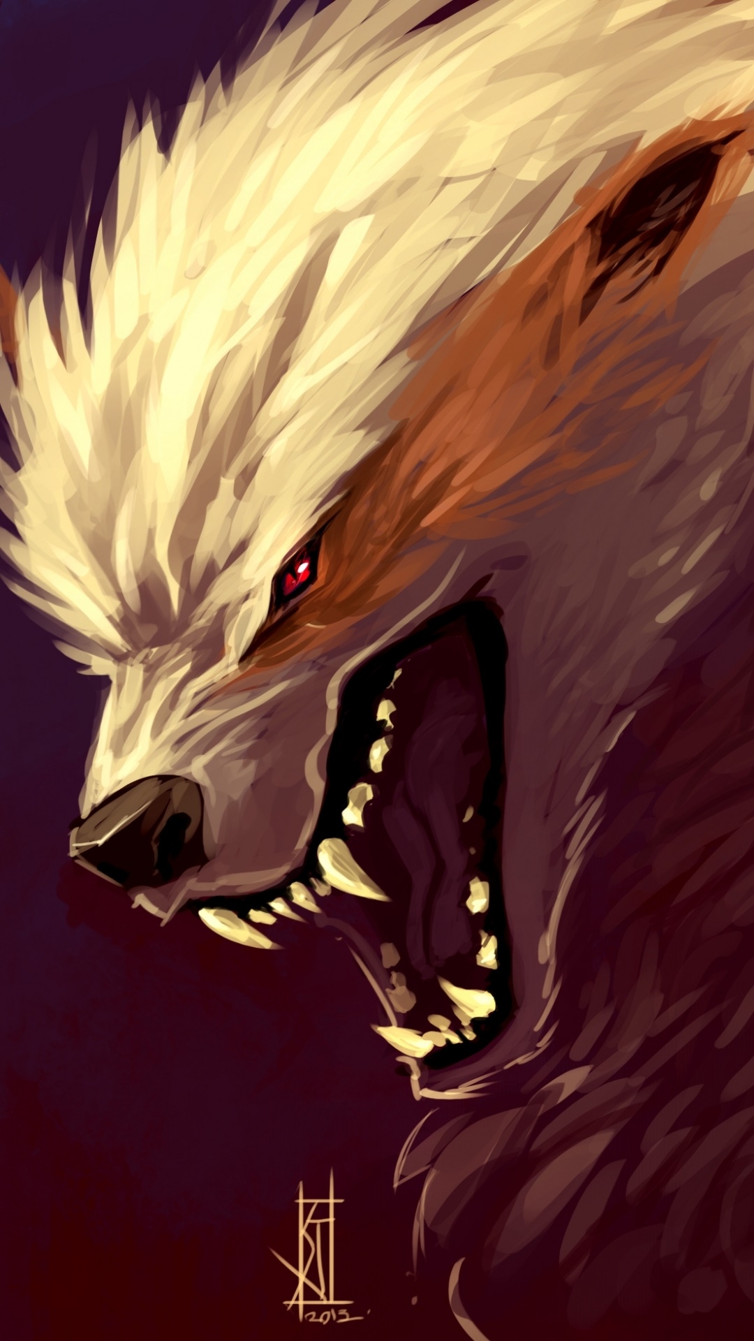 Fantasy Wolf, Creature, Arcanine (Pokémon), 1080x1920, Phone HD Wallpaper