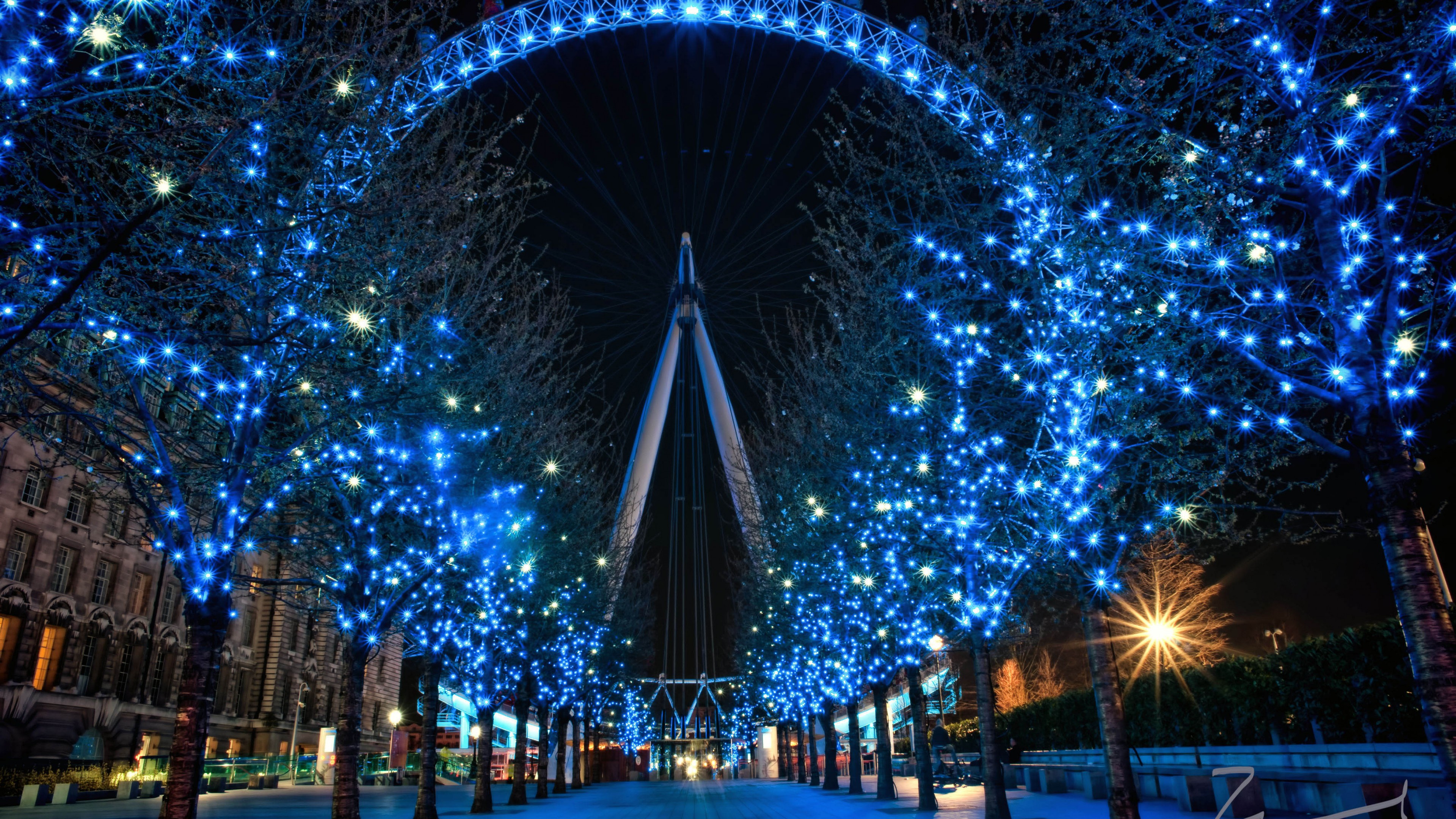 London Eye, England, Travel. Tourism, Night, HD Wallpaper