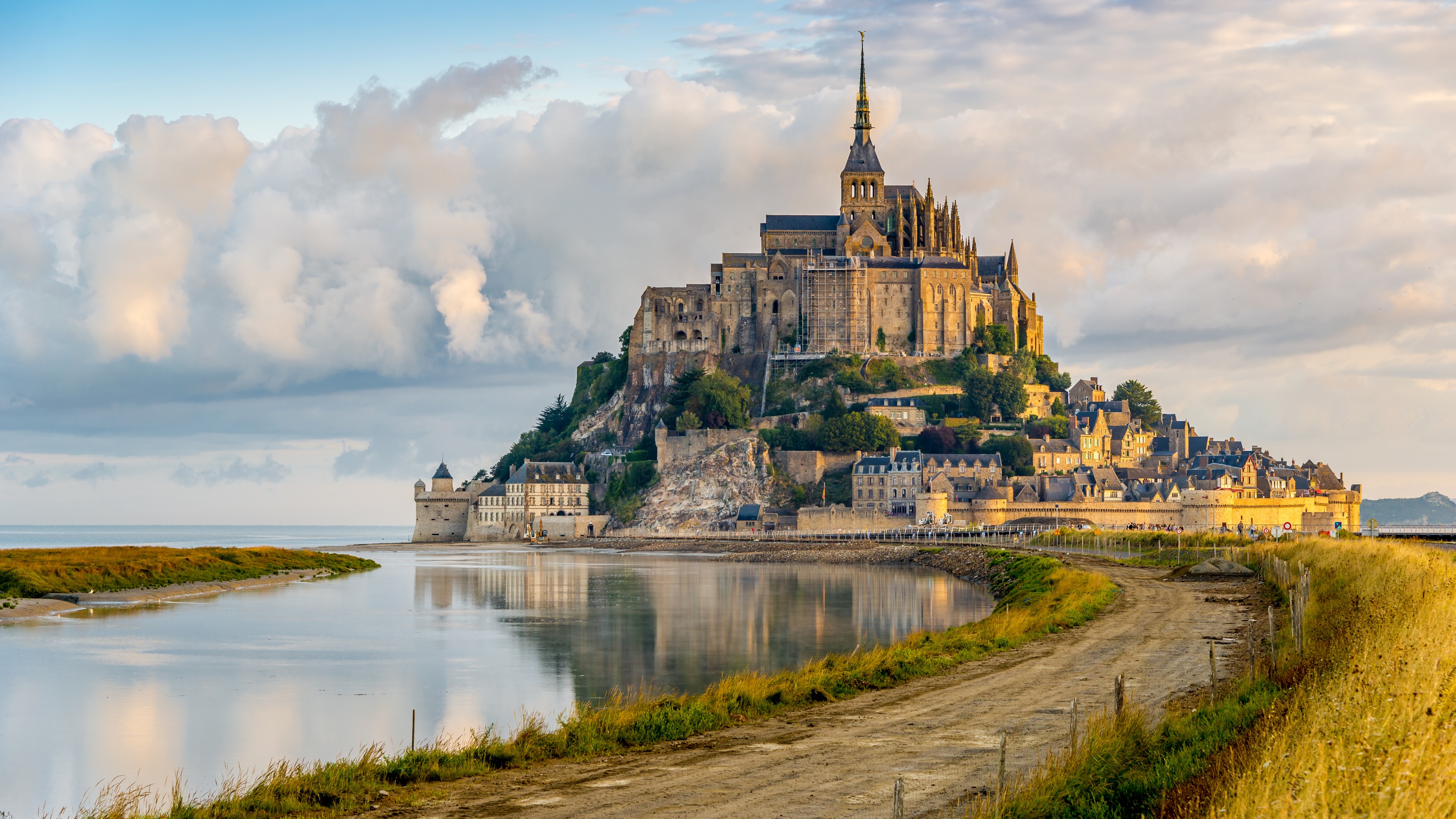 Mont Saint Michel, France, Town-Castle Tourism, Travel, HD Wallpaper