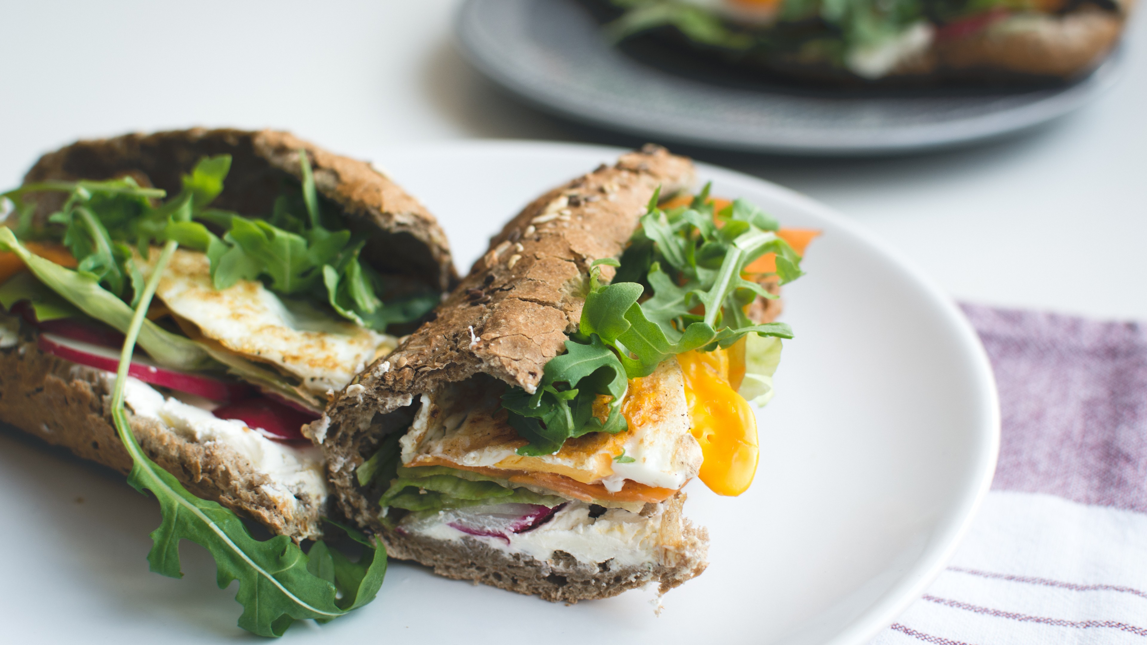 Baguette, radishes, vegetables, sandwich, HD Wallpaper