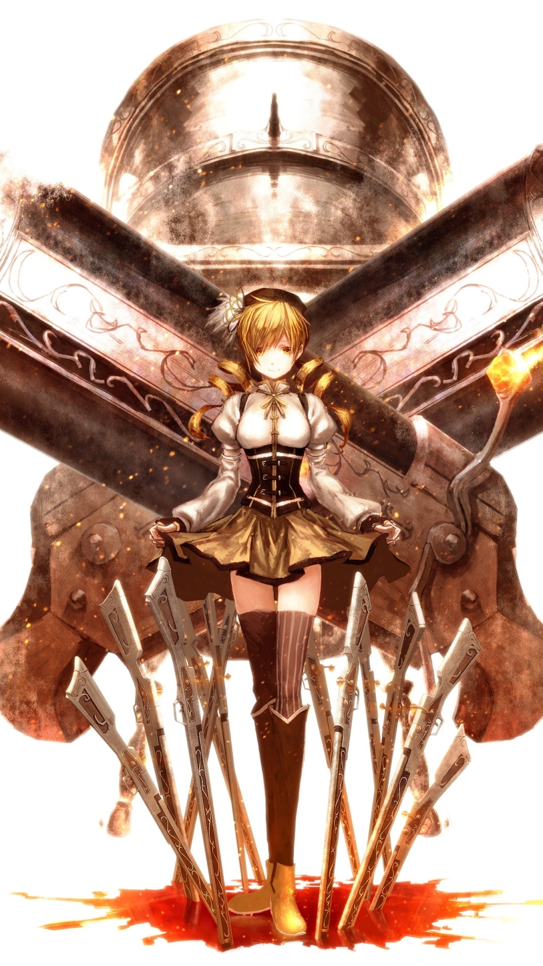 Anime Puella Magi Madoka Magica, Mami Tomoe, 1080x1920, Phone HD Wallpaper