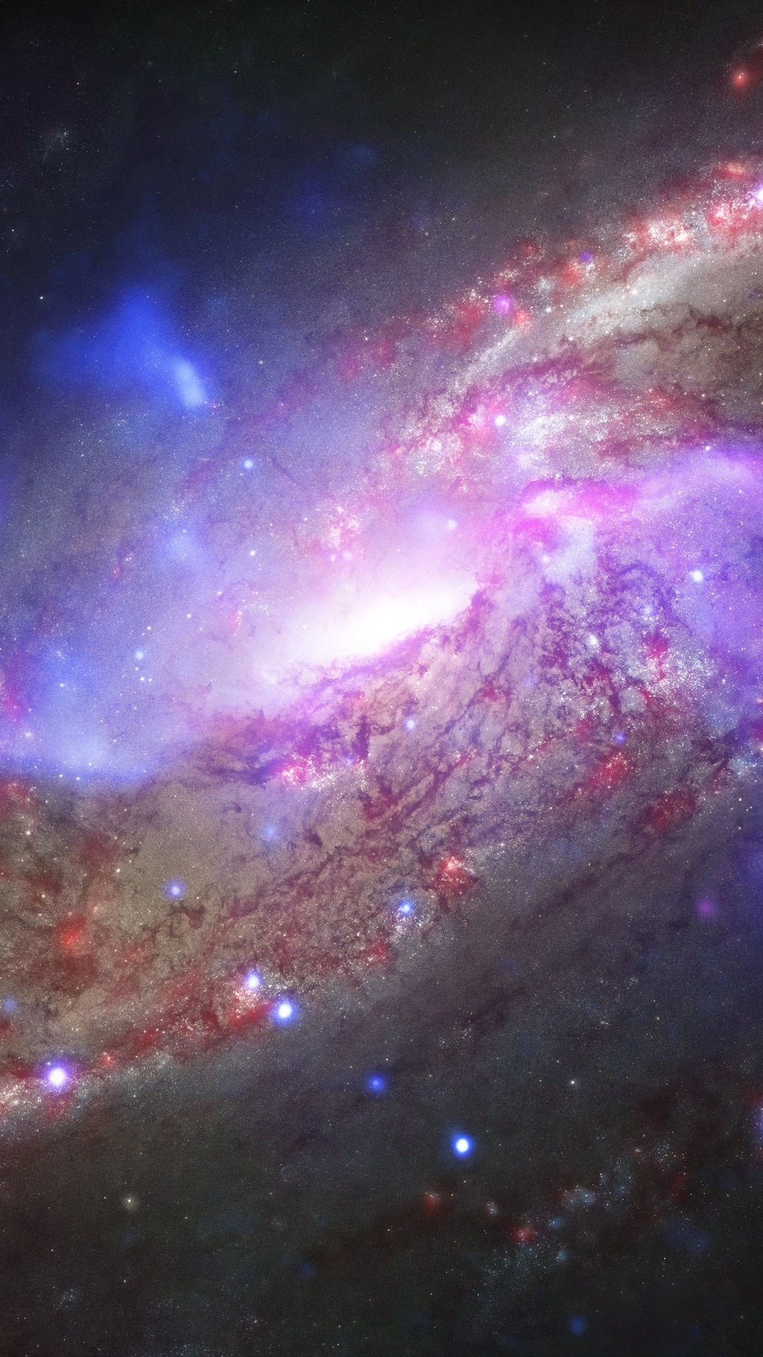 Sci Fi Galaxy, Spiral Galaxy, Messier 106, Black Hole, Supermassive Black Hole, 1080x1920, Phone HD Wallpaper