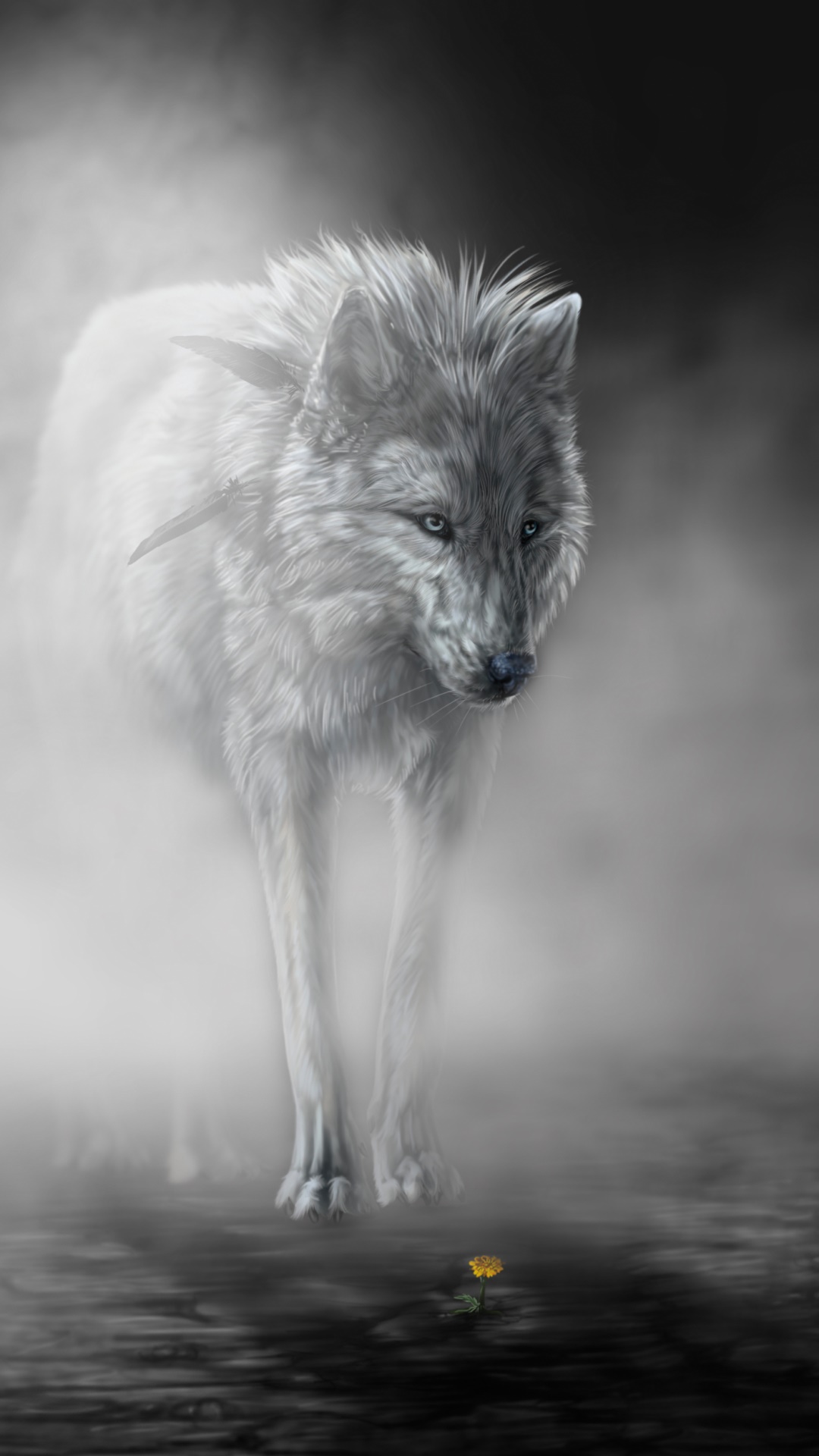 Fantasy Wolf, 1080x1920, Phone HD Wallpaper