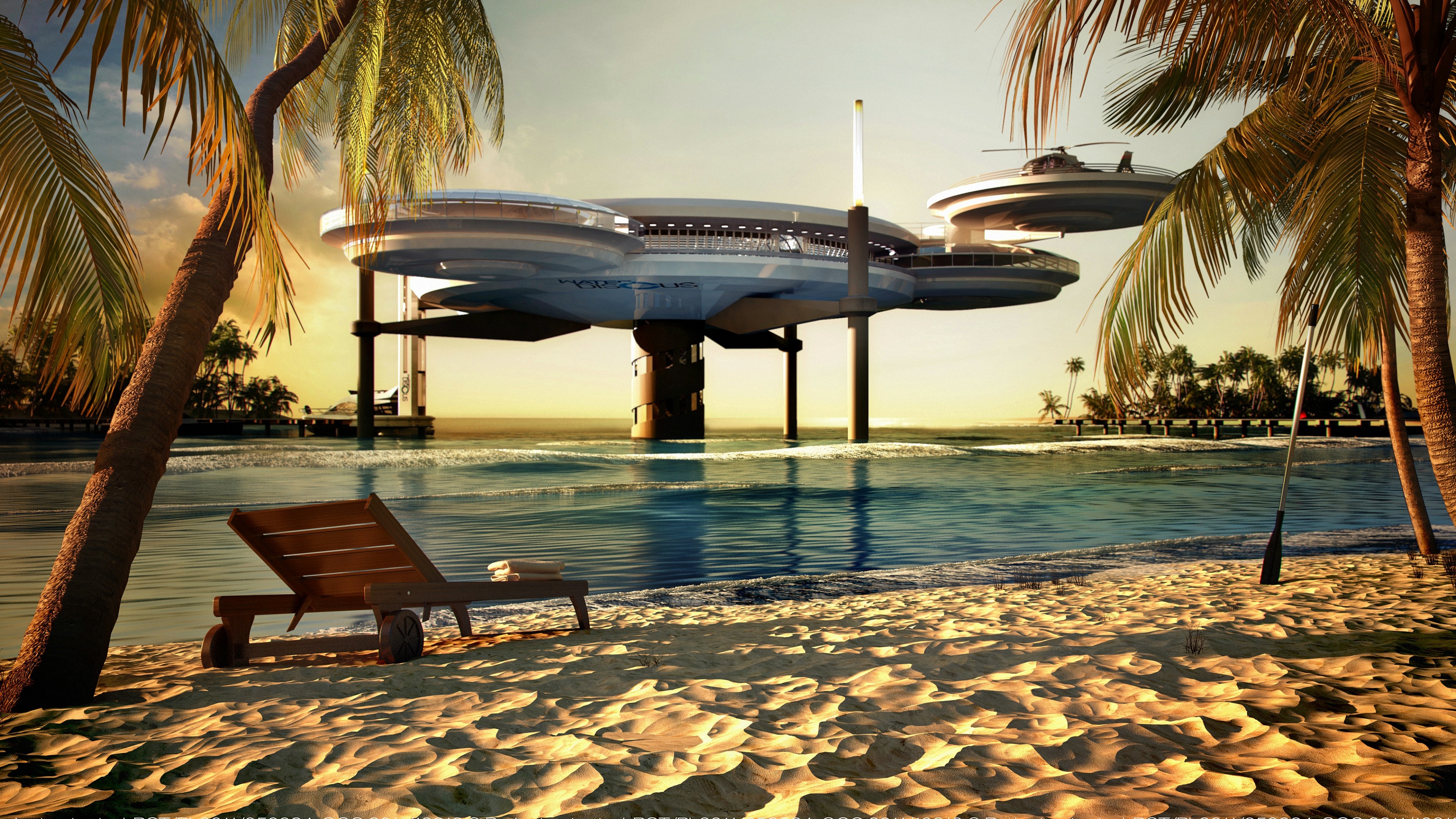 Water Discus Hotel, Dubai, sea, ocean, travel, hotel, beach, sand, booking, relax, HD Wallpaper