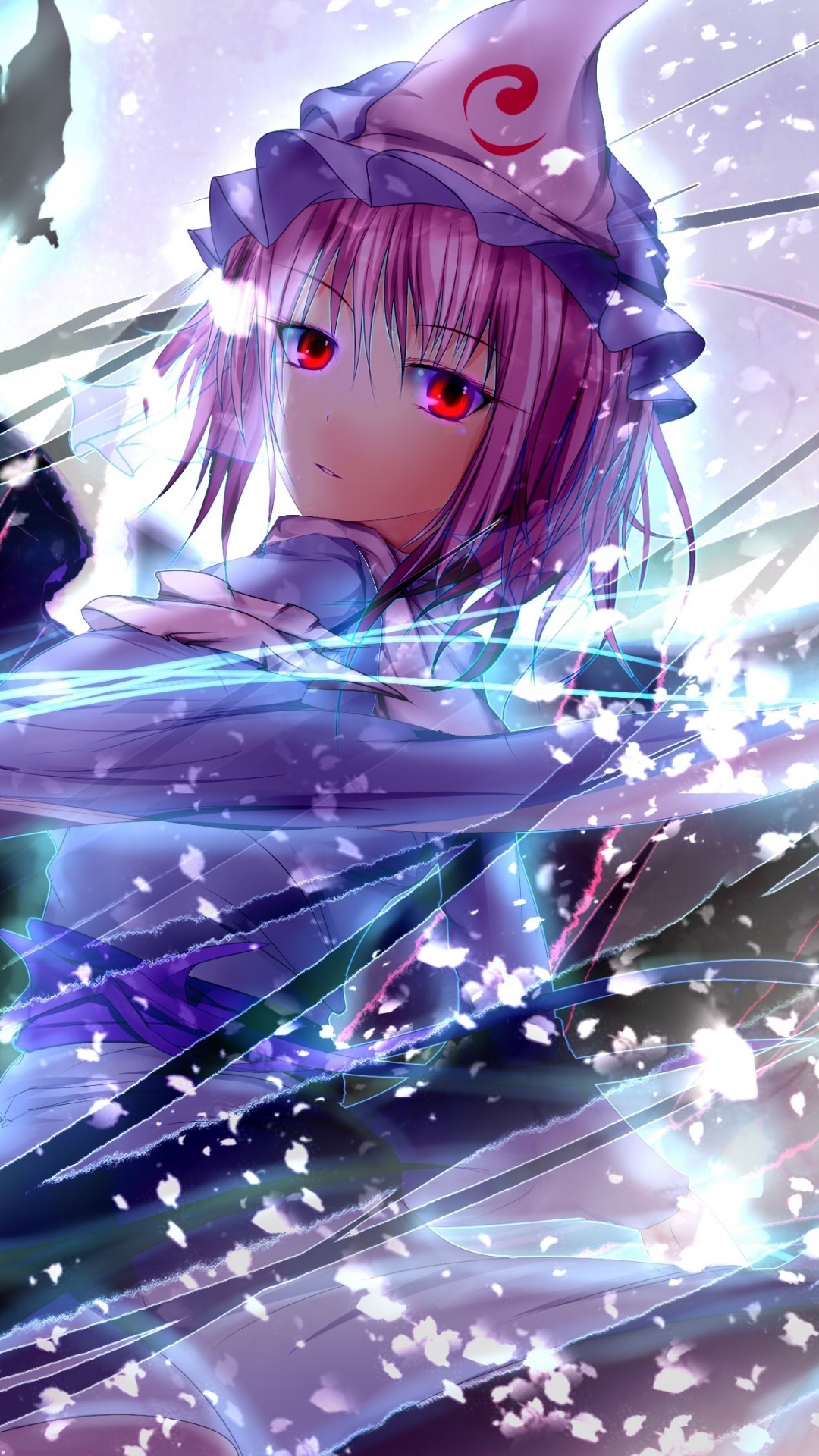 Anime Touhou, Yuyuko Saigyouji, 1080x1920, Phone HD Wallpaper