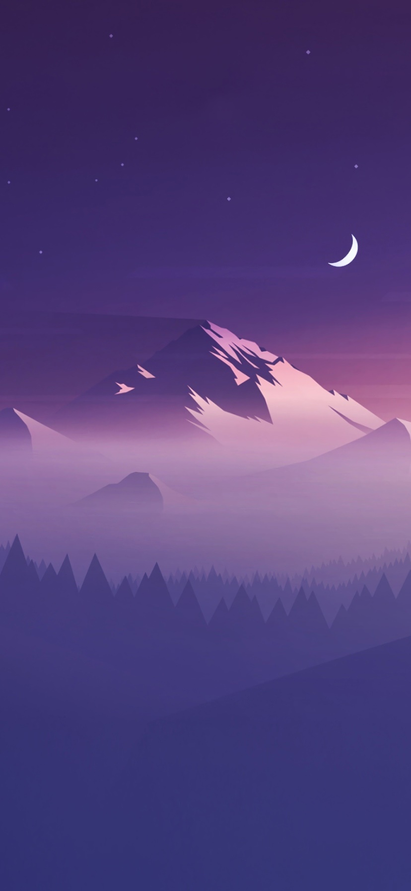 Artistic Minimalist, Mountain, 828x1792, Phone HD Wallpaper