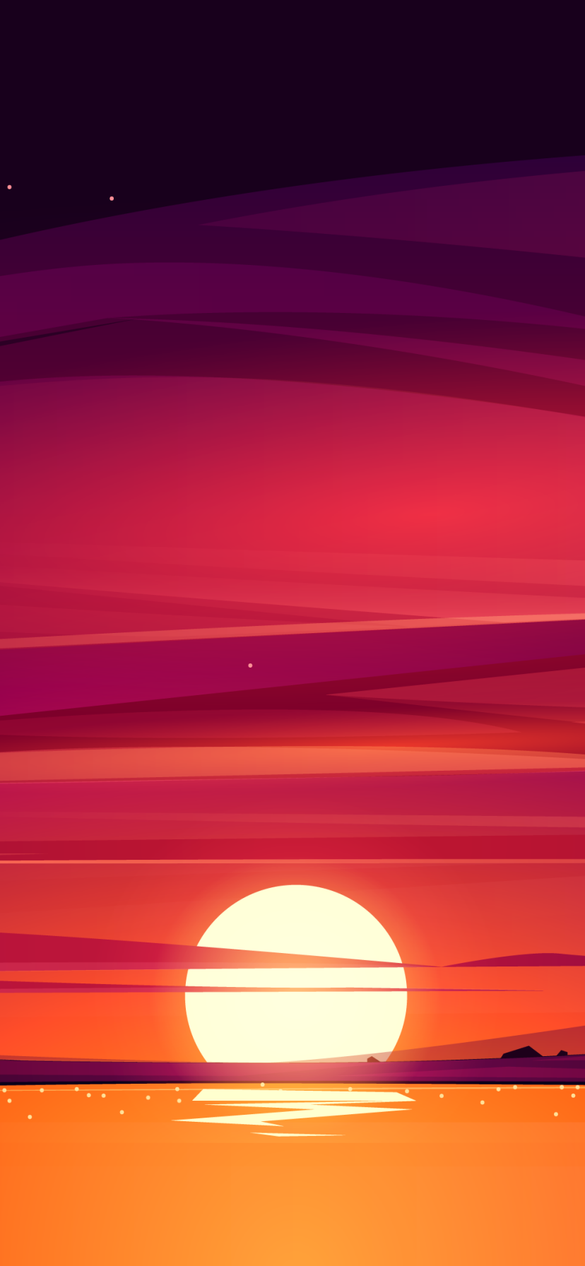 Artistic Sunset, Night, Sun, 828x1792, Phone HD Wallpaper