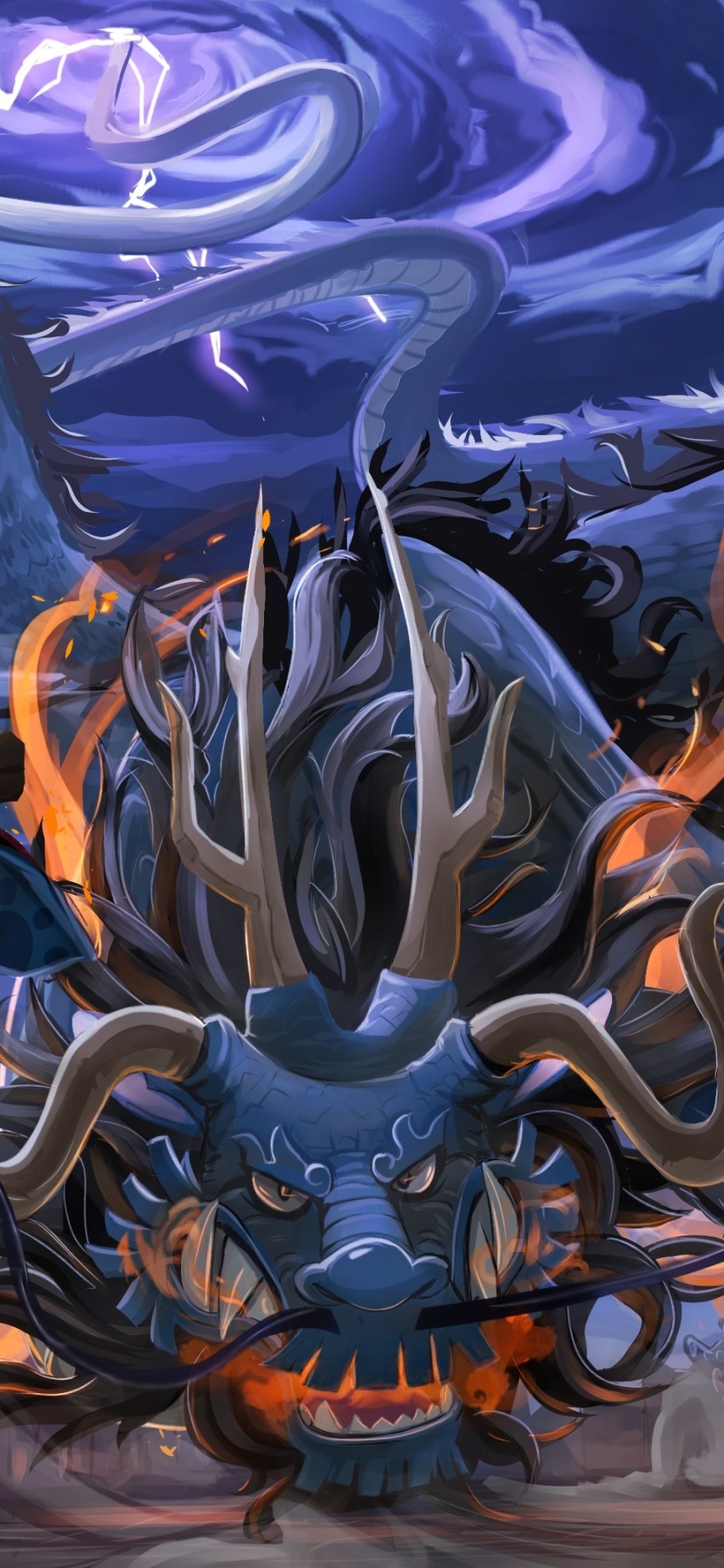 Anime One Piece, Kaido (One Piece), 828x1792, Phone HD Wallpaper