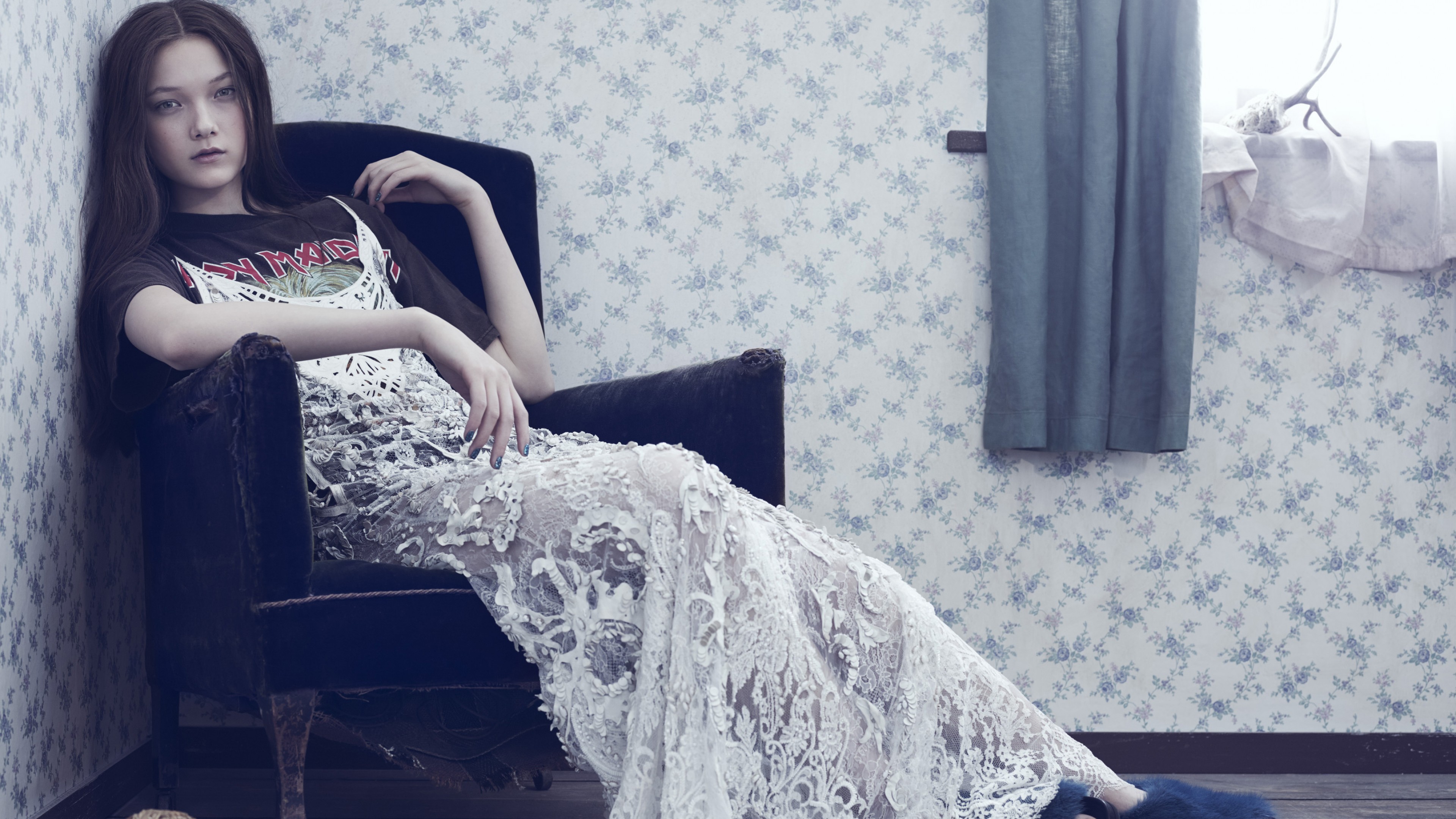 Yumi Lambert, Top Fashion Models 2015, model, dress, shirt, HD Wallpaper