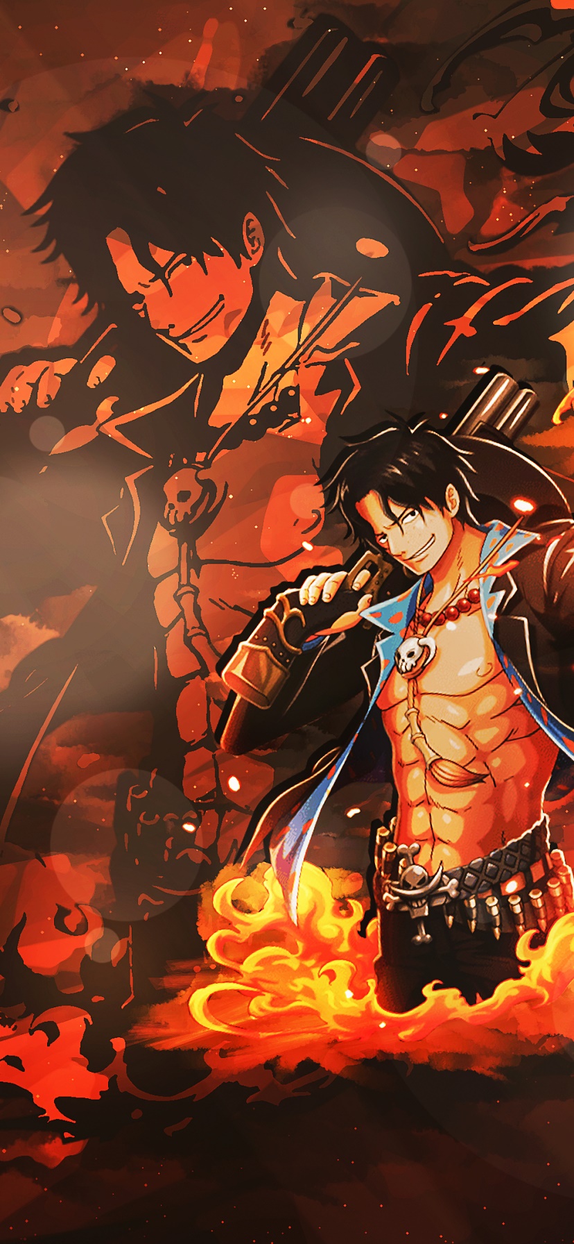 Anime One Piece, Portgas D. Ace, 828x1792, Phone HD Wallpaper
