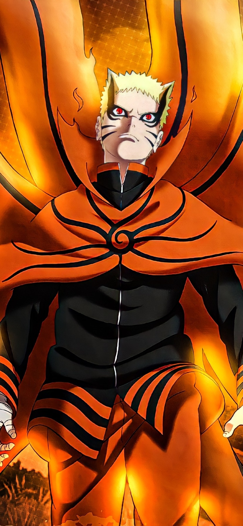 Anime Boruto, Baryon Mode (Naruto), Naruto Uzumaki, 828x1792, Phone HD Wallpaper