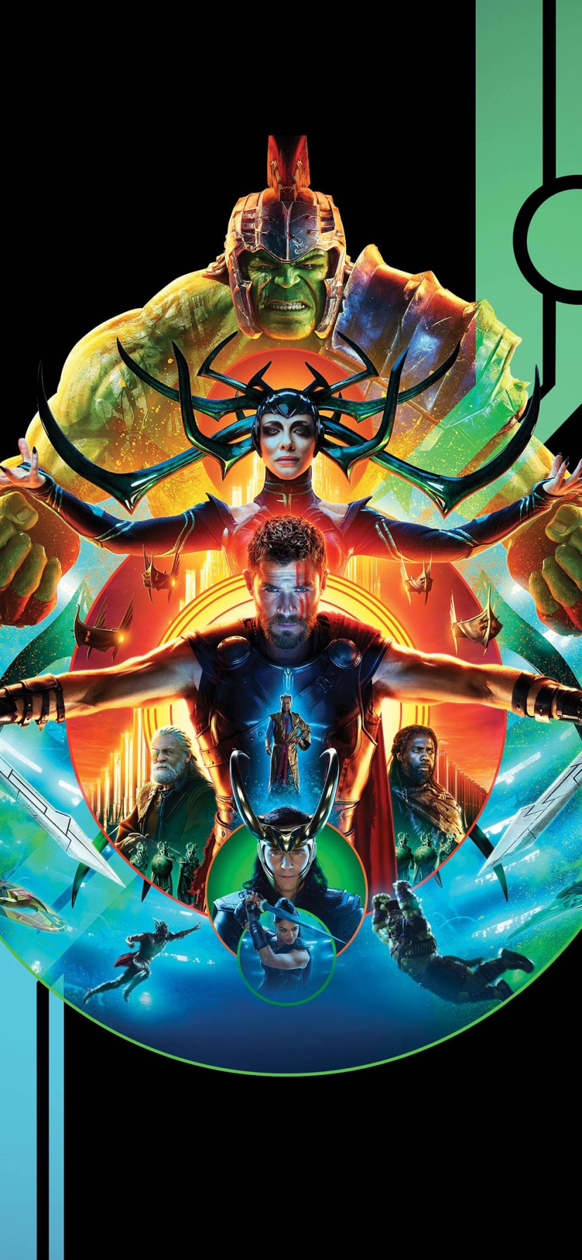 Movie Thor: Ragnarok, Hela (Marvel Comics), Cate Blanchett, Heimdall (Marvel Comics), Chris Hemsworth, Anthony Hopkins, 828x1792, Phone HD Wallpaper