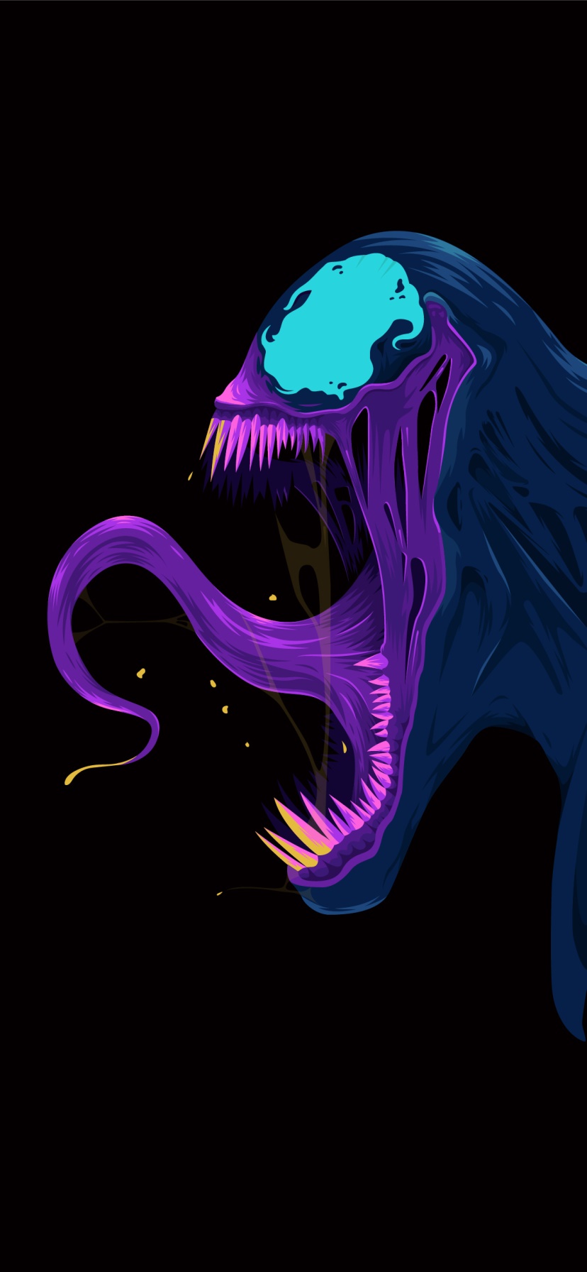 Comics Venom, Minimalist, 828x1792, Phone HD Wallpaper