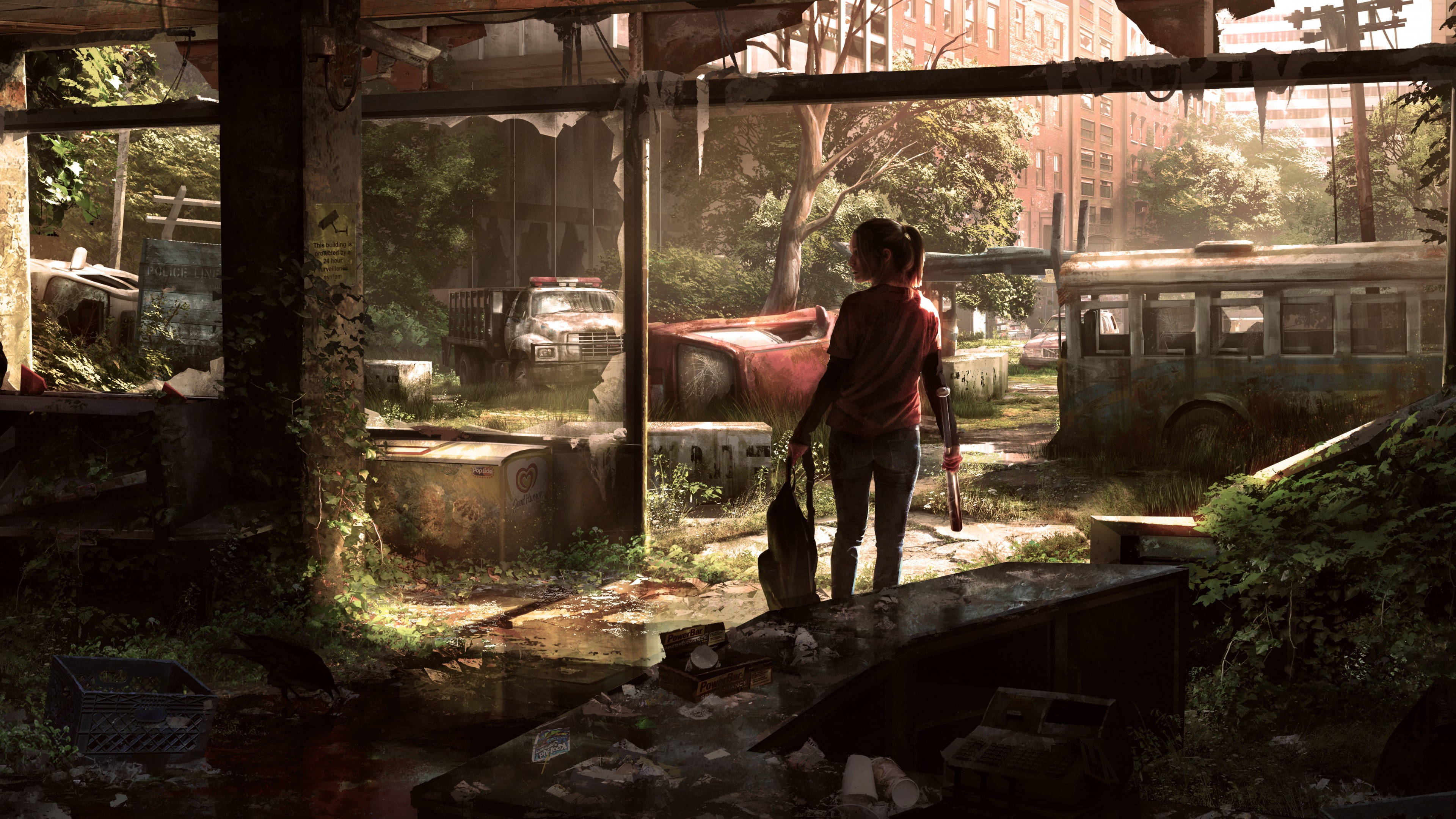 The Last of Us Remastered, game, survival horror, Ellie, Last of Us, art, Fireflies, zombie, zombie fungus, HD Wallpaper